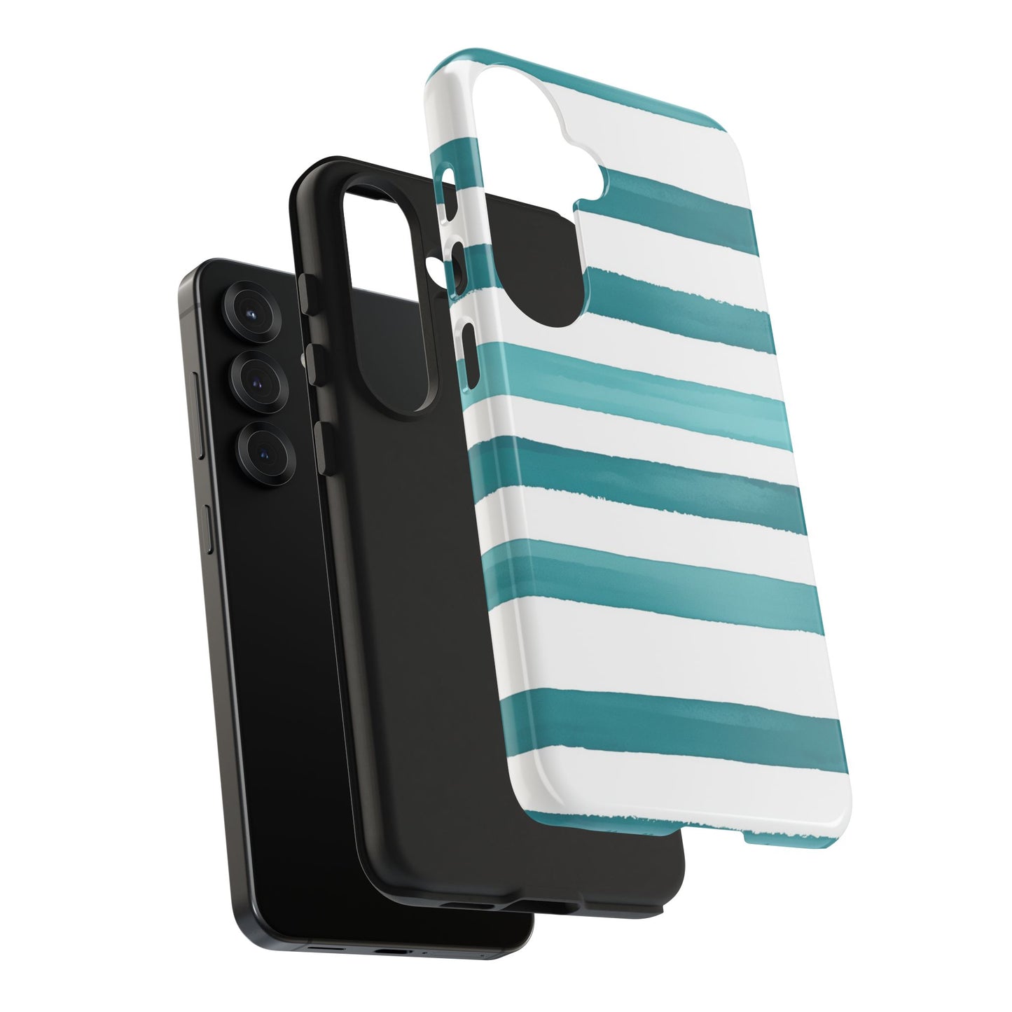 Vibrant Lines | Teal Ocean Stripes