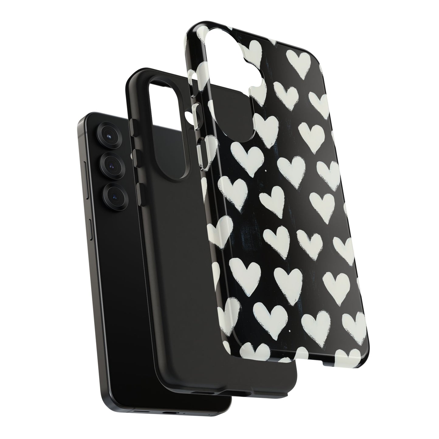 Love is in the Air | White Hearts on Black