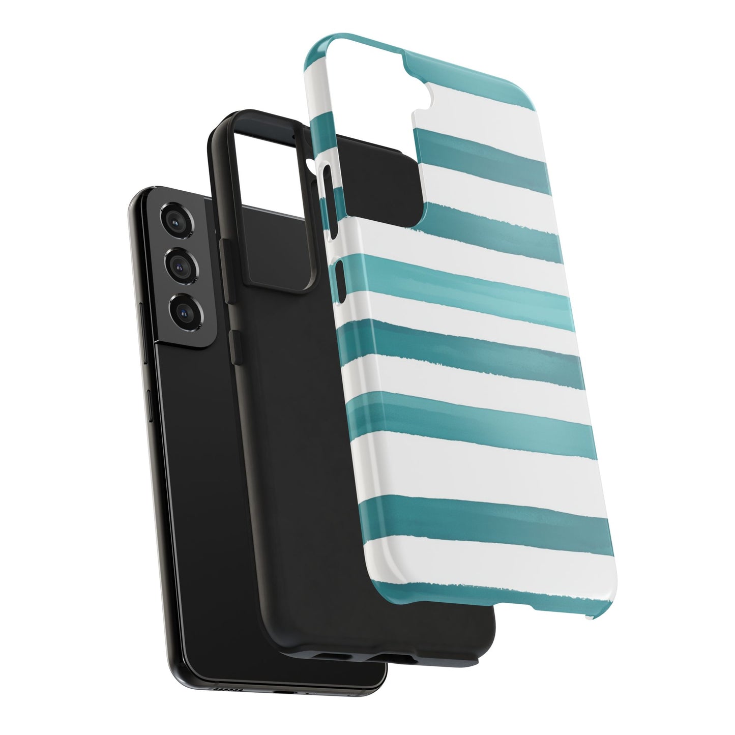 Vibrant Lines | Teal Ocean Stripes