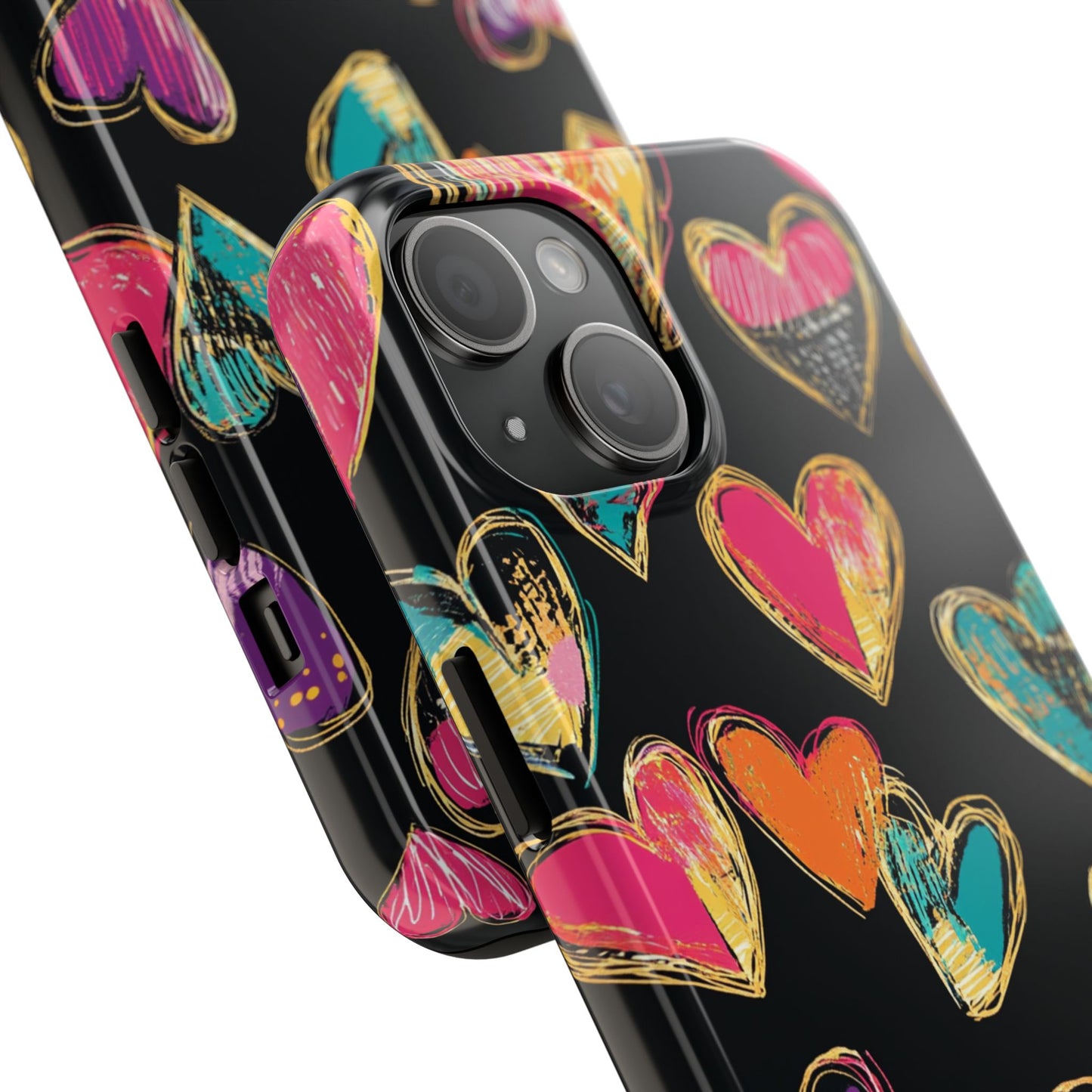 Love is in the Air | Colorful Chalk Hearts
