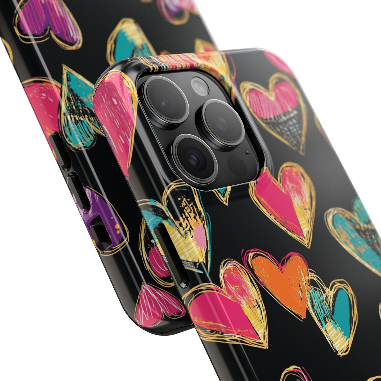 Love is in the Air | Colorful Chalk Hearts