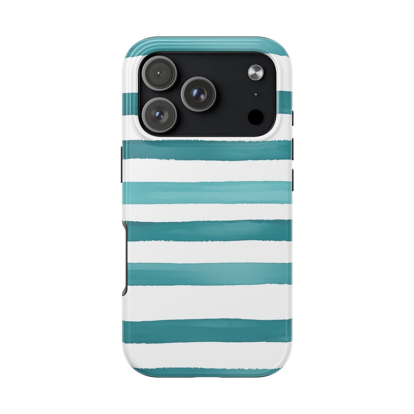 Vibrant Lines | Teal Ocean Stripes