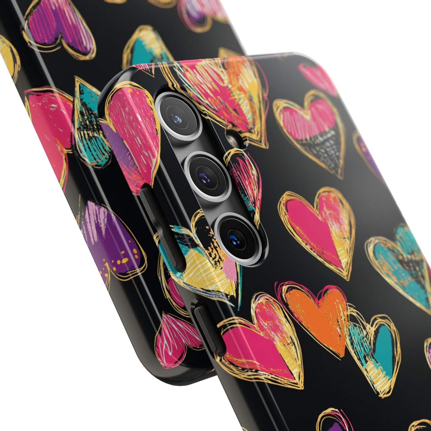 Love is in the Air | Colorful Chalk Hearts