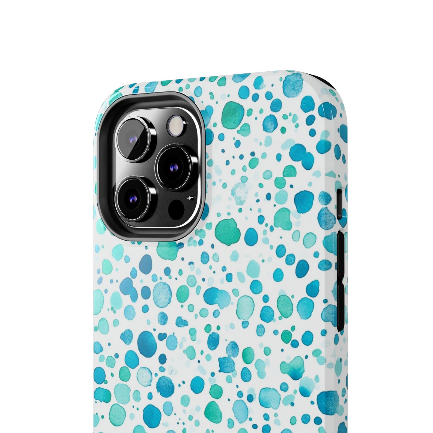 Trendy Spots | Aqua Watercolor Polka Dots