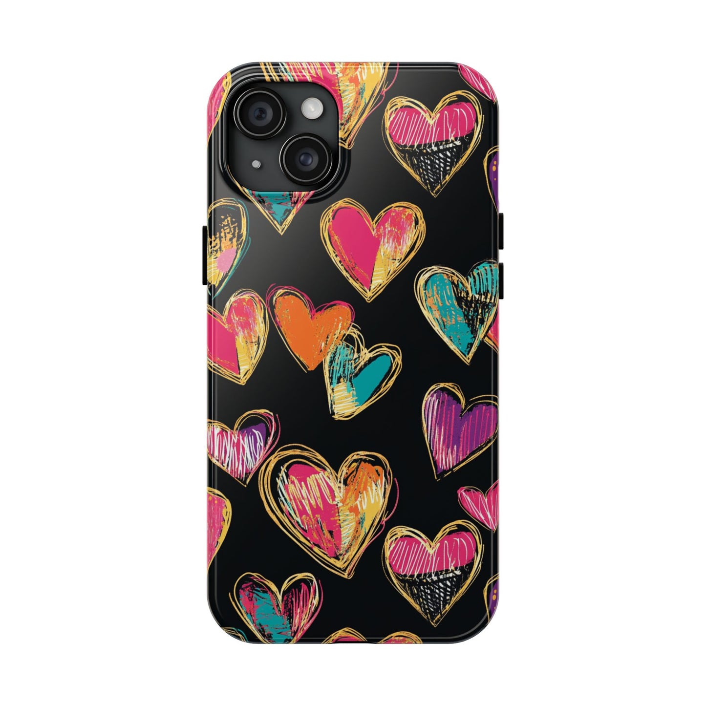 Love is in the Air | Colorful Chalk Hearts