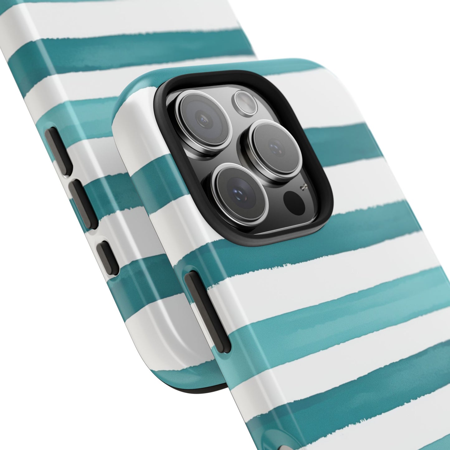 Vibrant Lines | Teal Ocean Stripes