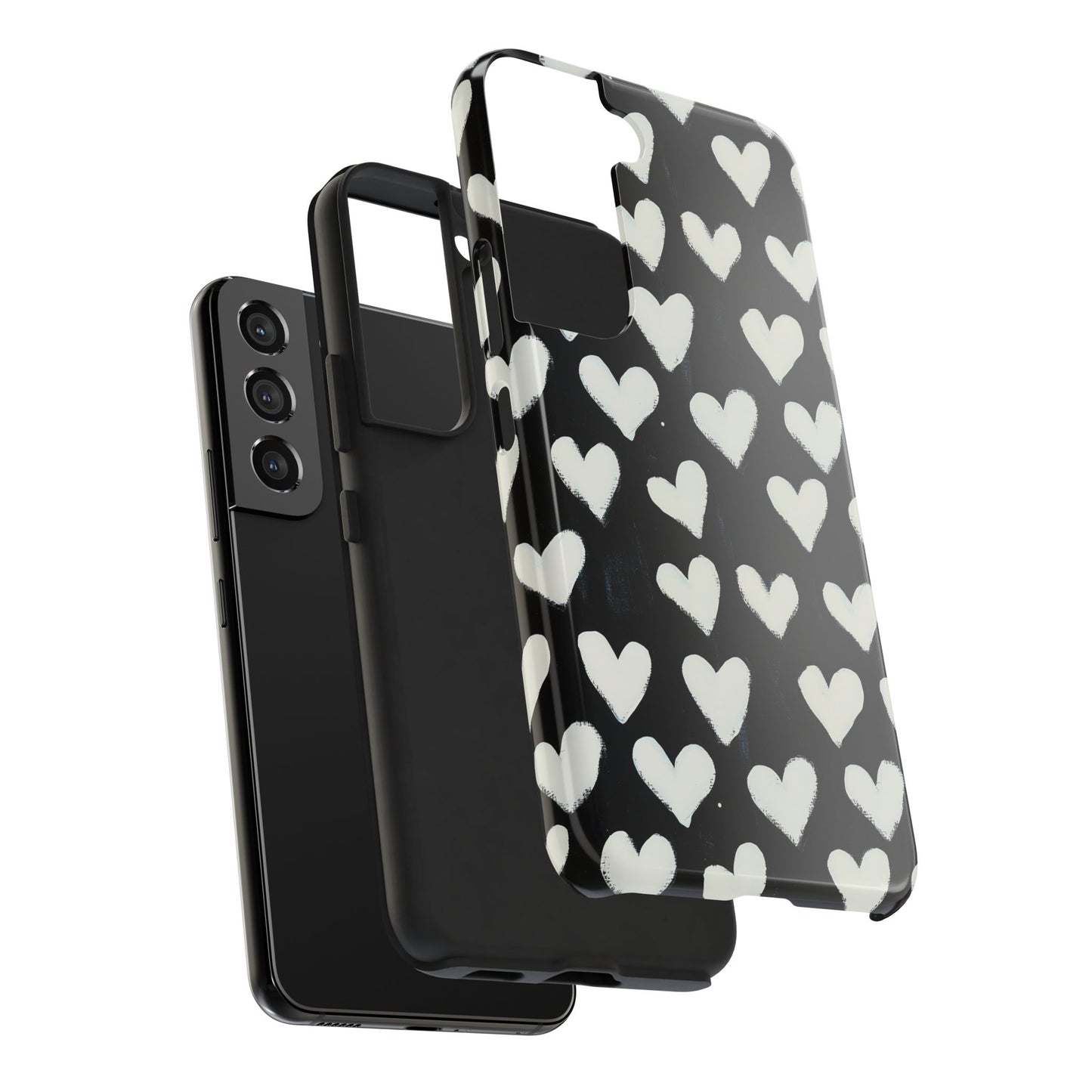 Love is in the Air | White Hearts on Black