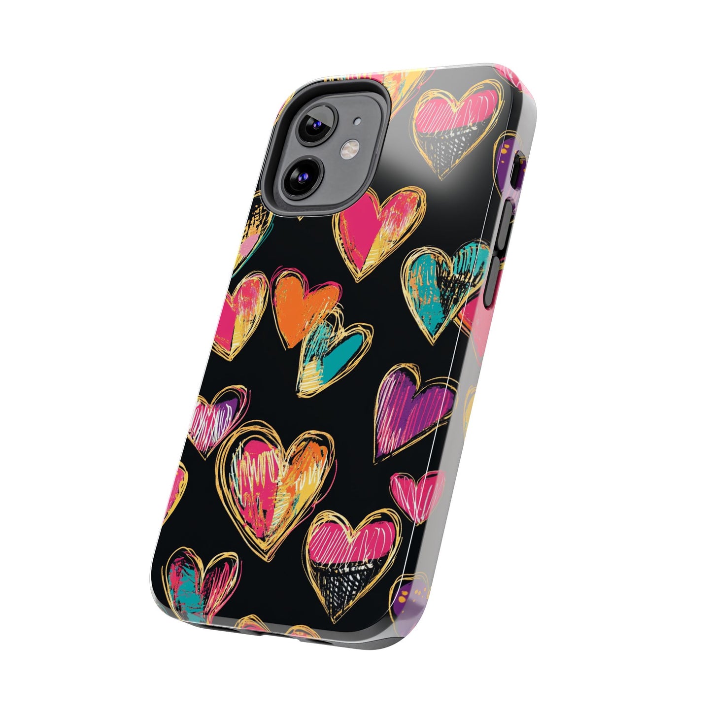 Love is in the Air | Colorful Chalk Hearts