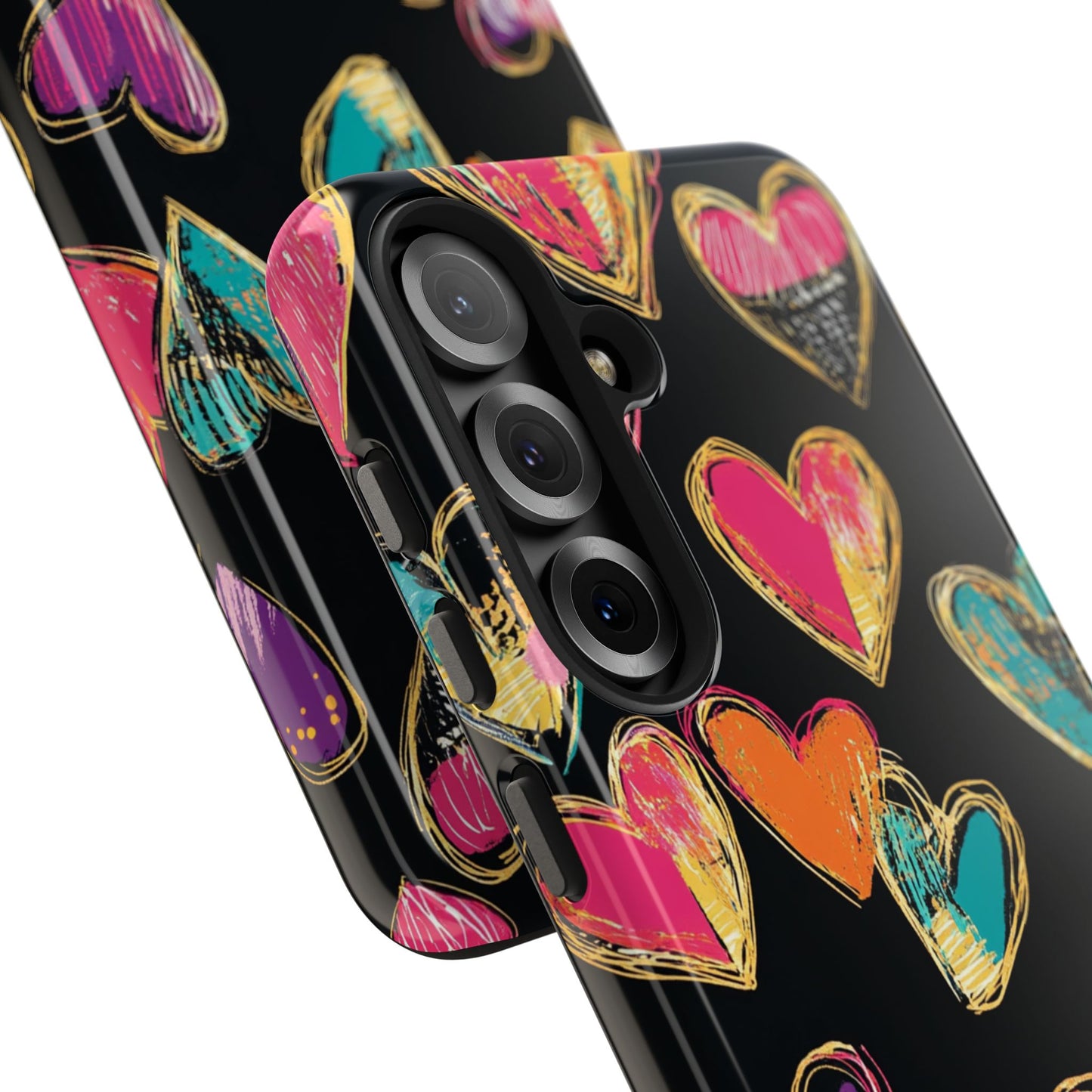Love is in the Air | Colorful Chalk Hearts