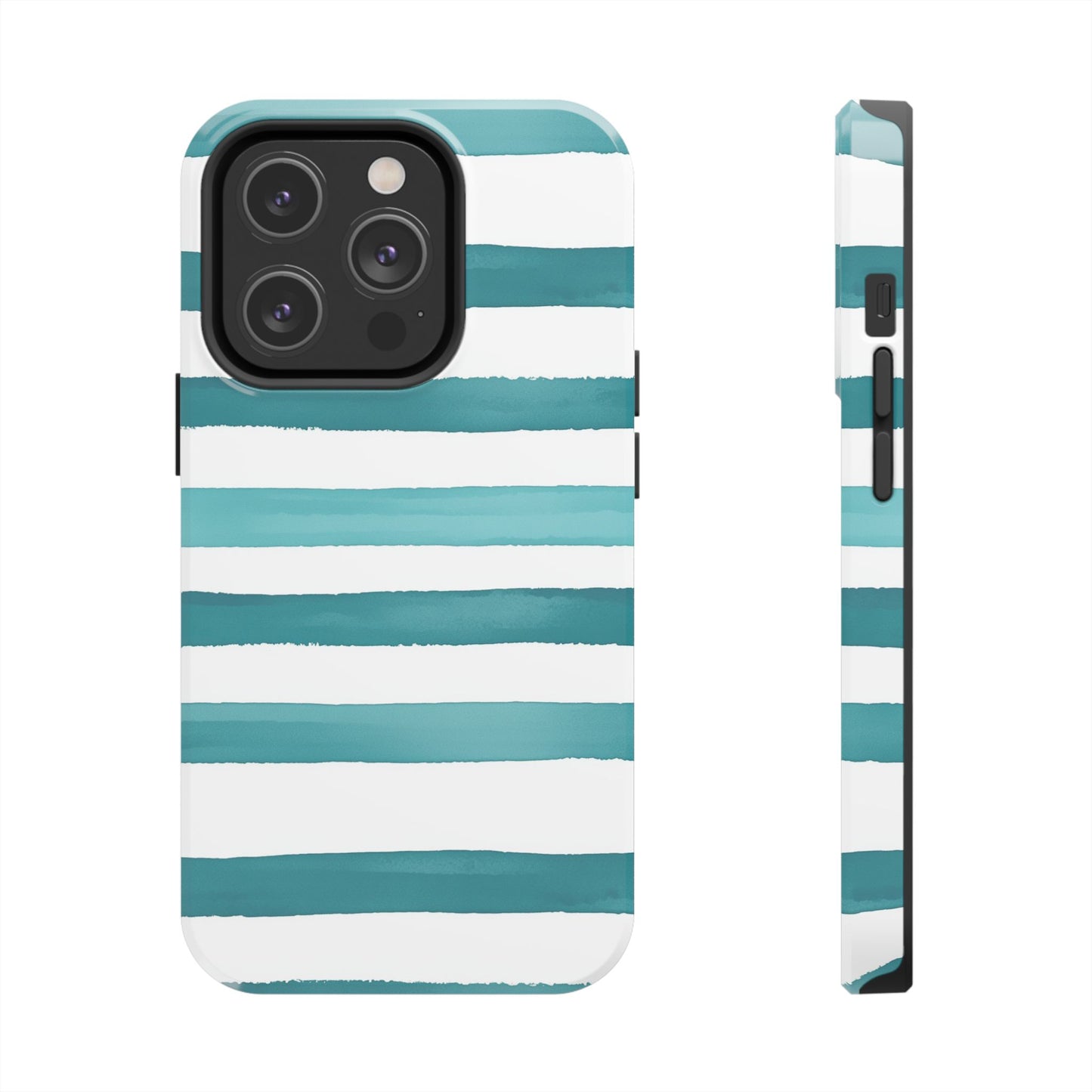 Vibrant Lines | Teal Ocean Stripes