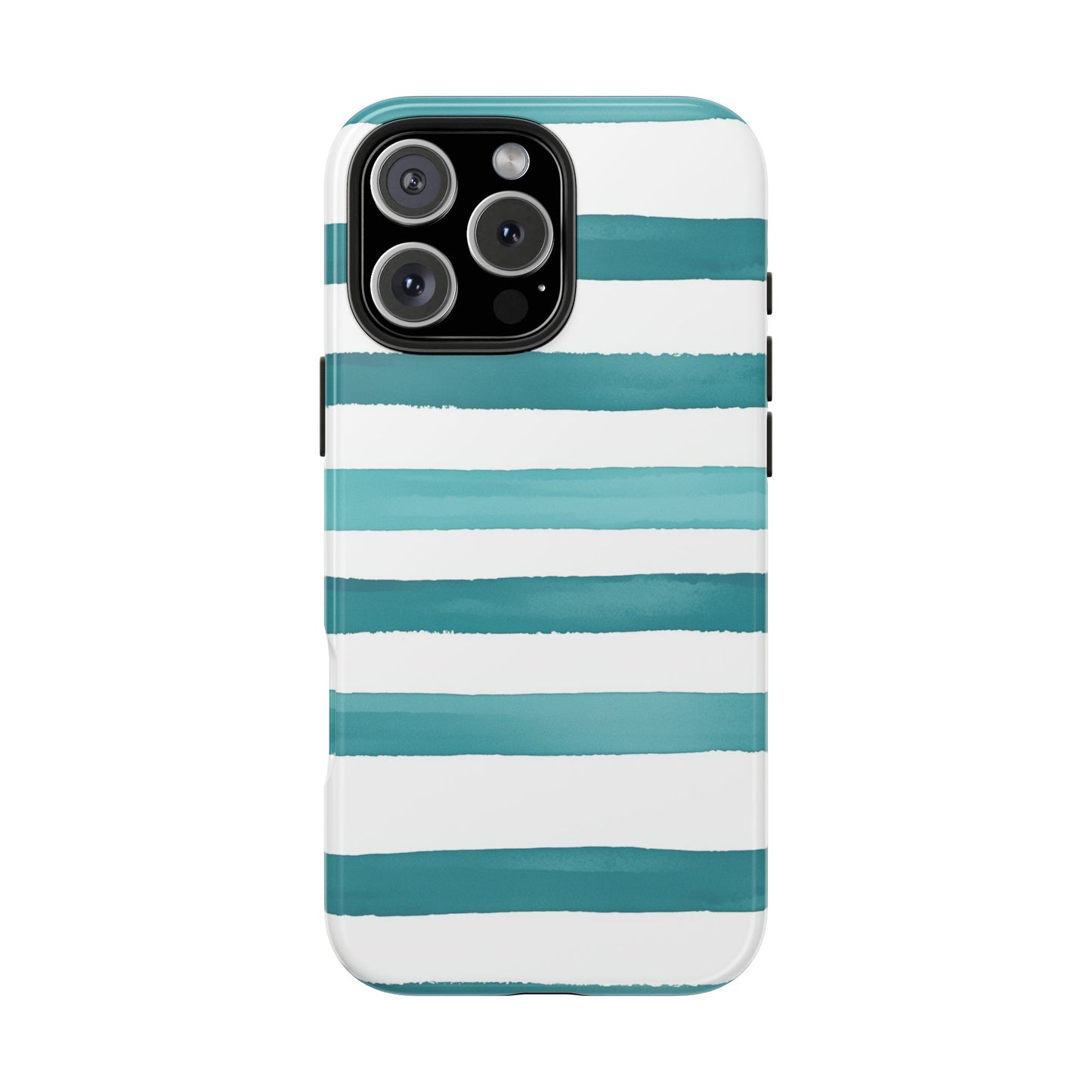 Vibrant Lines | Teal Ocean Stripes