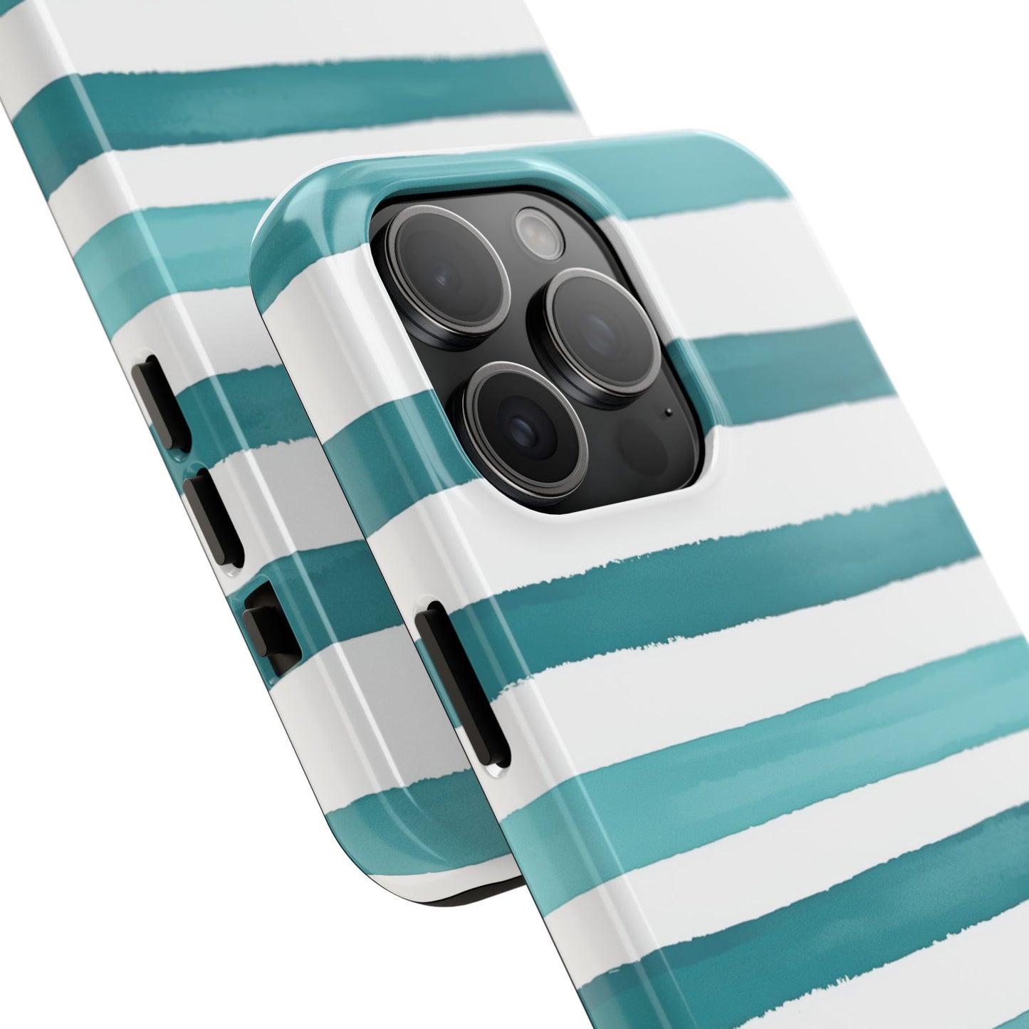 Vibrant Lines | Teal Ocean Stripes
