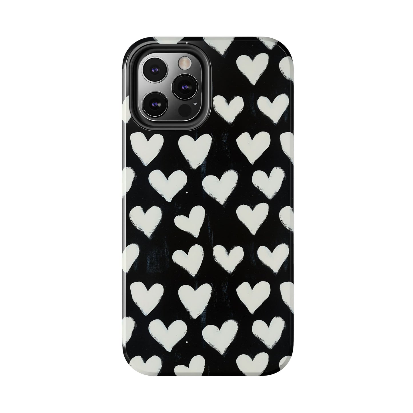 Love is in the Air | White Hearts on Black