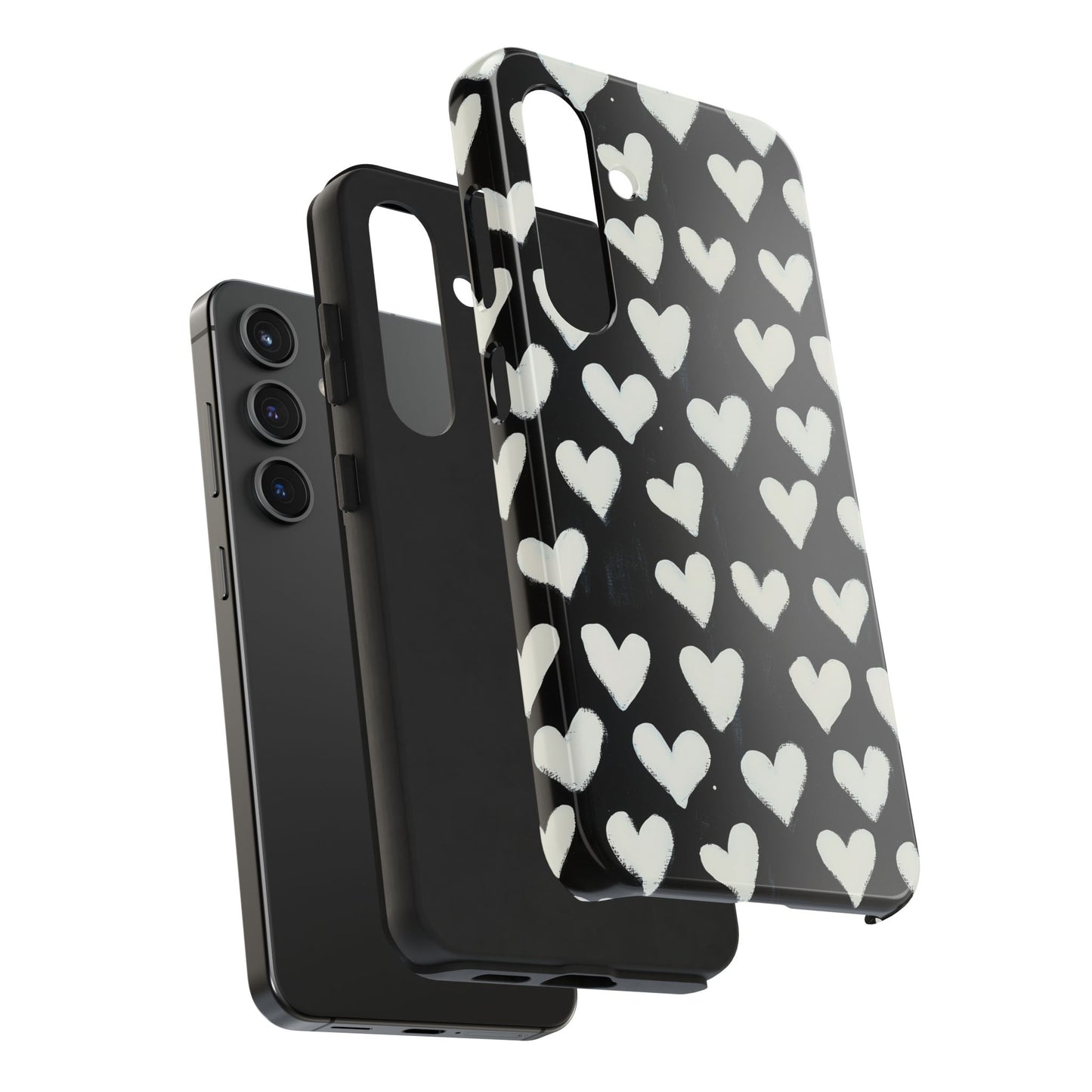 Love is in the Air | White Hearts on Black