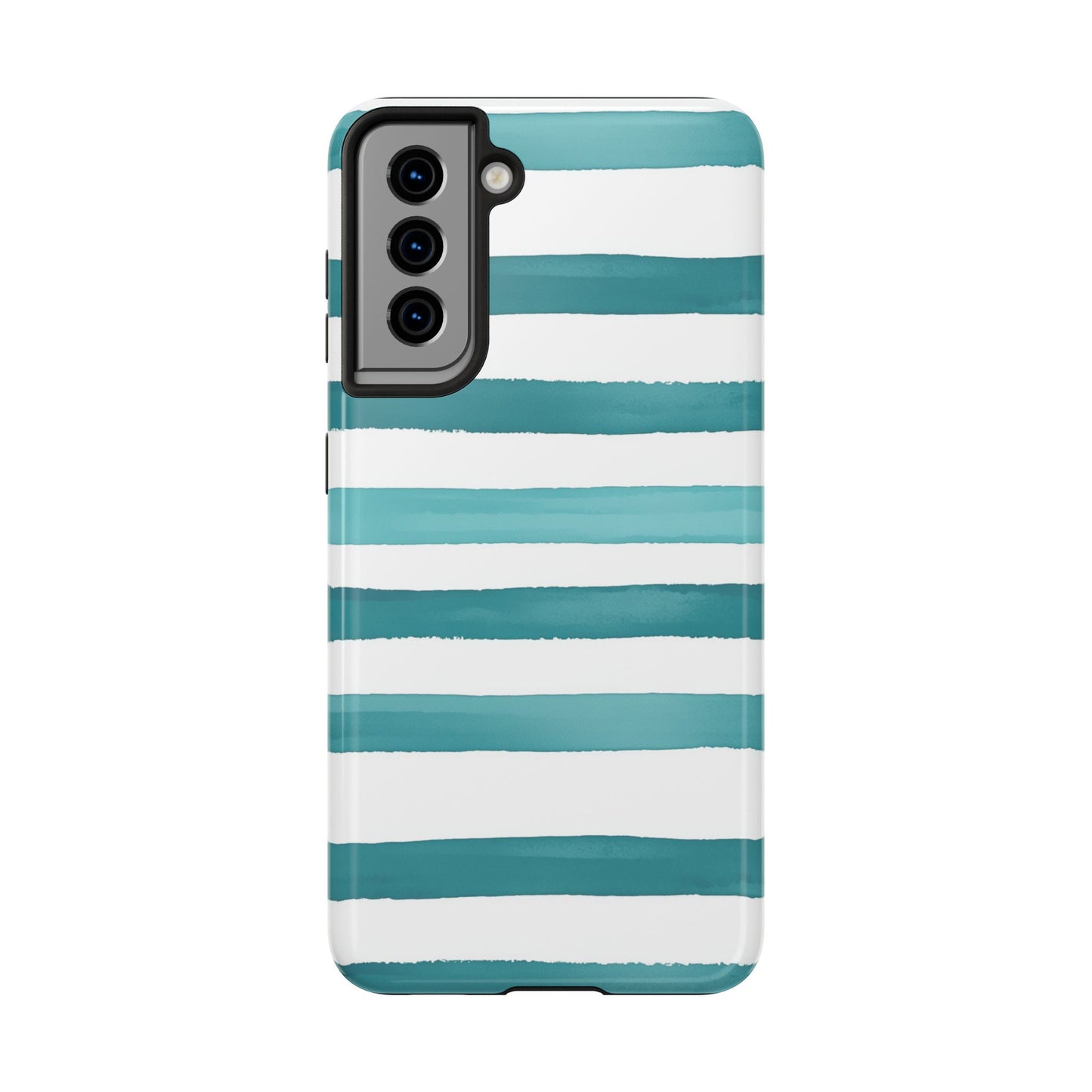 Vibrant Lines | Teal Ocean Stripes