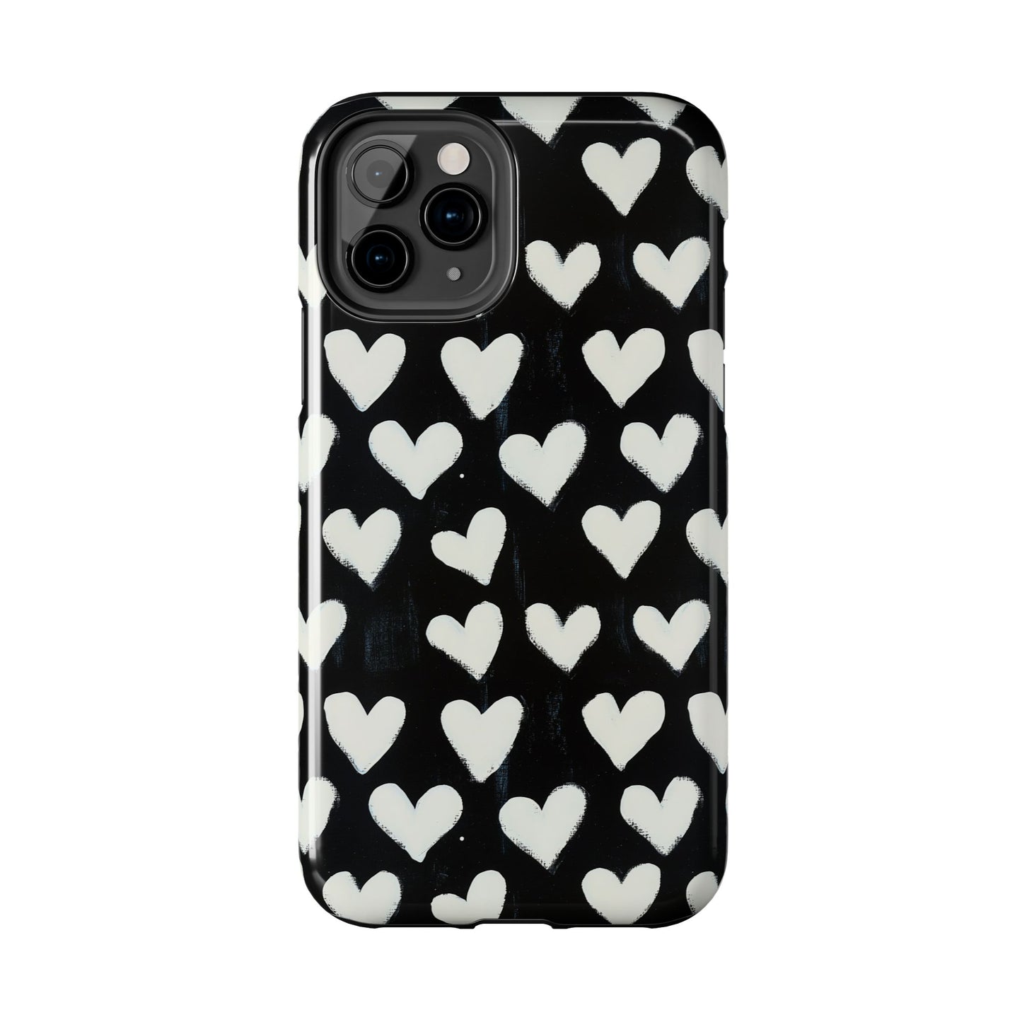 Love is in the Air | White Hearts on Black