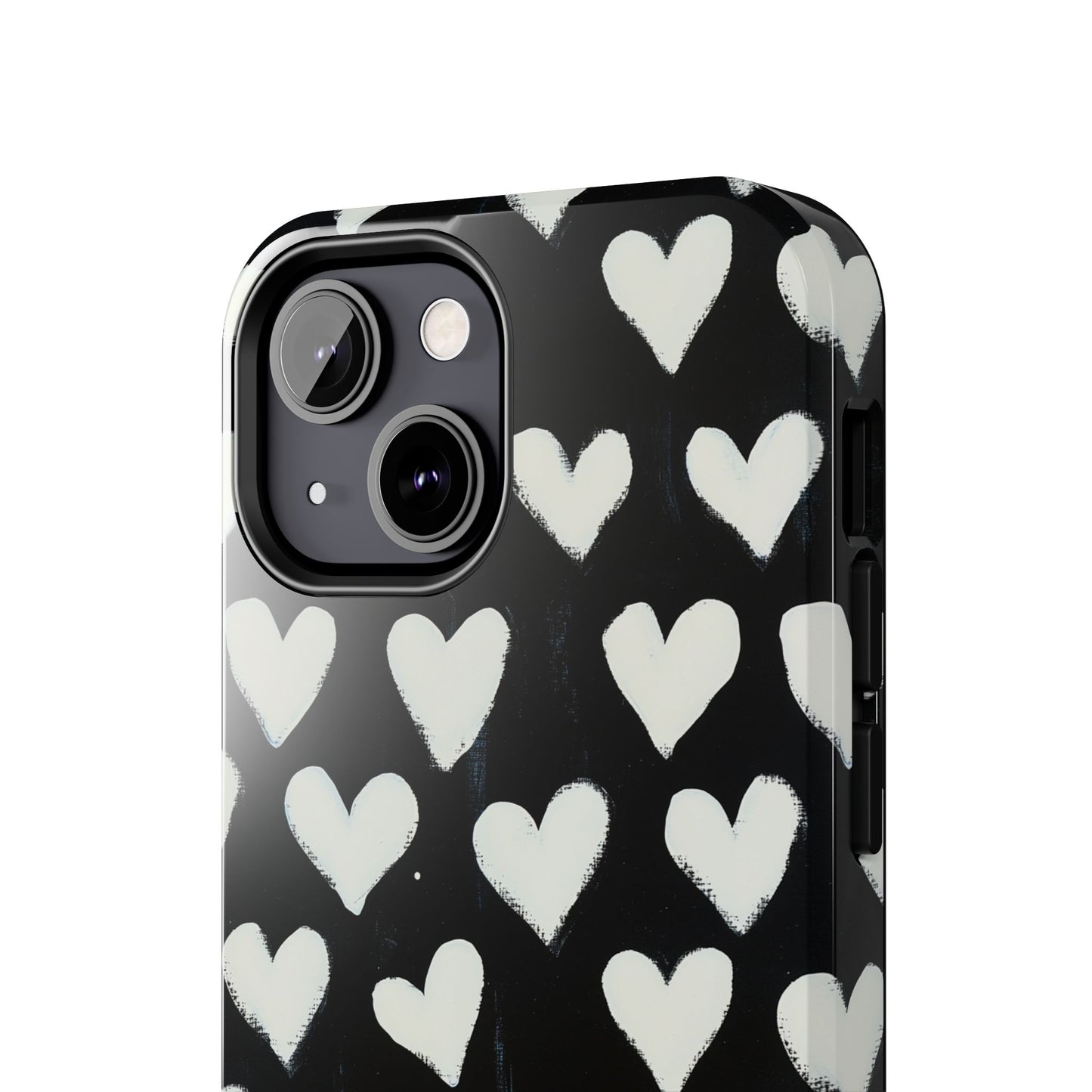 Love is in the Air | White Hearts on Black