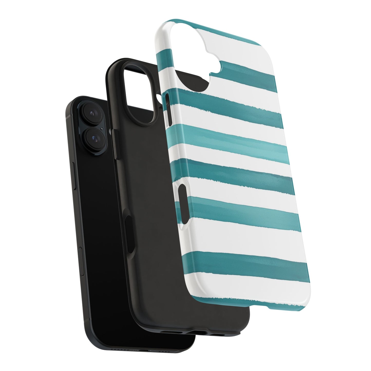 Vibrant Lines | Teal Ocean Stripes