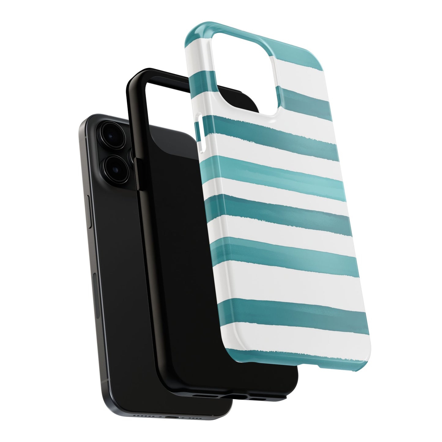 Vibrant Lines | Teal Ocean Stripes