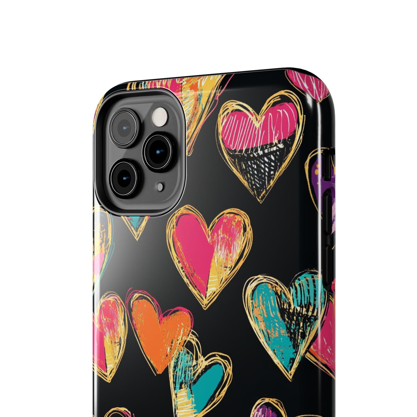 Love is in the Air | Colorful Chalk Hearts
