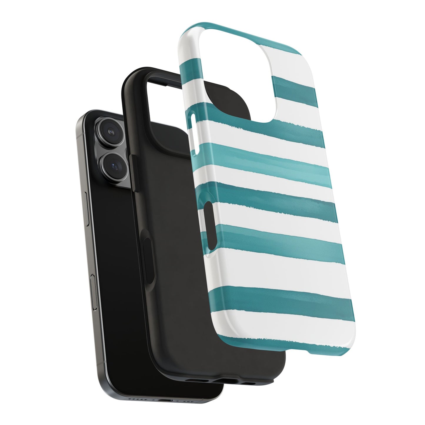 Vibrant Lines | Teal Ocean Stripes