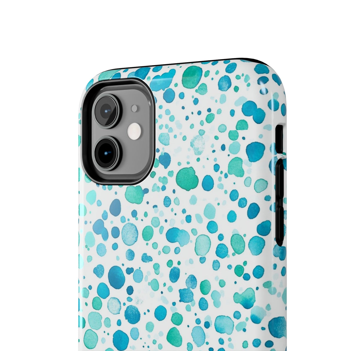 Trendy Spots | Aqua Watercolor Polka Dots
