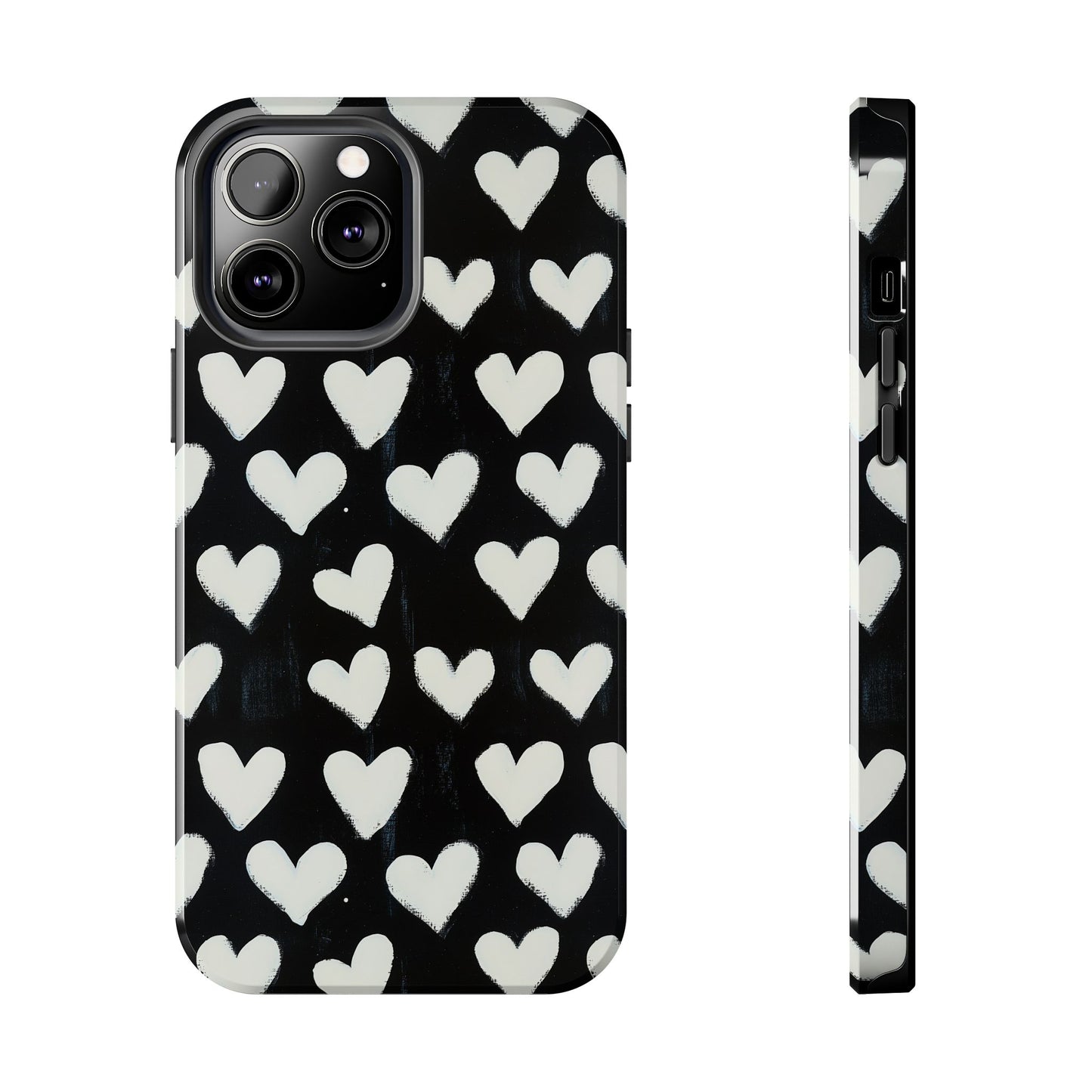 Love is in the Air | White Hearts on Black