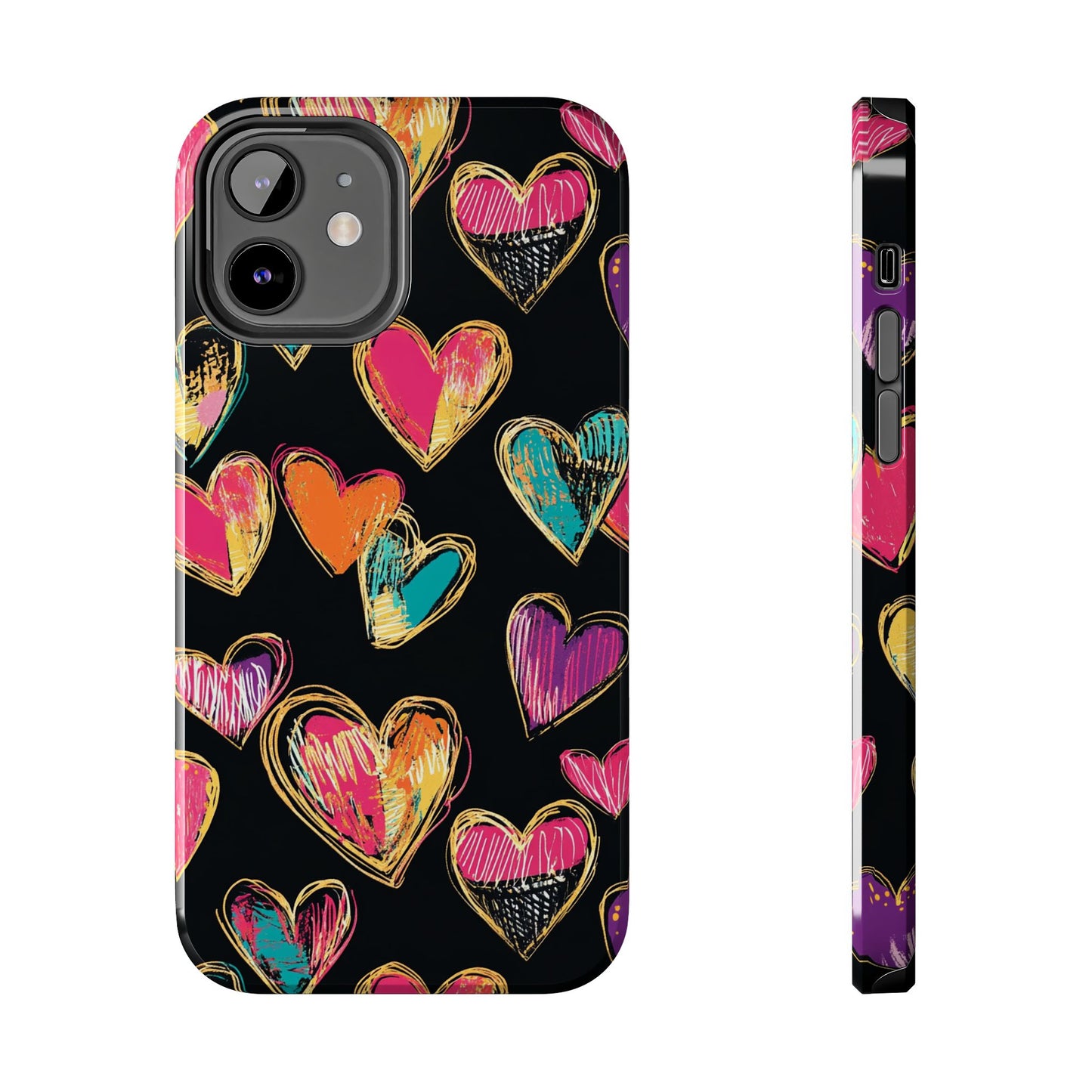 Love is in the Air | Colorful Chalk Hearts