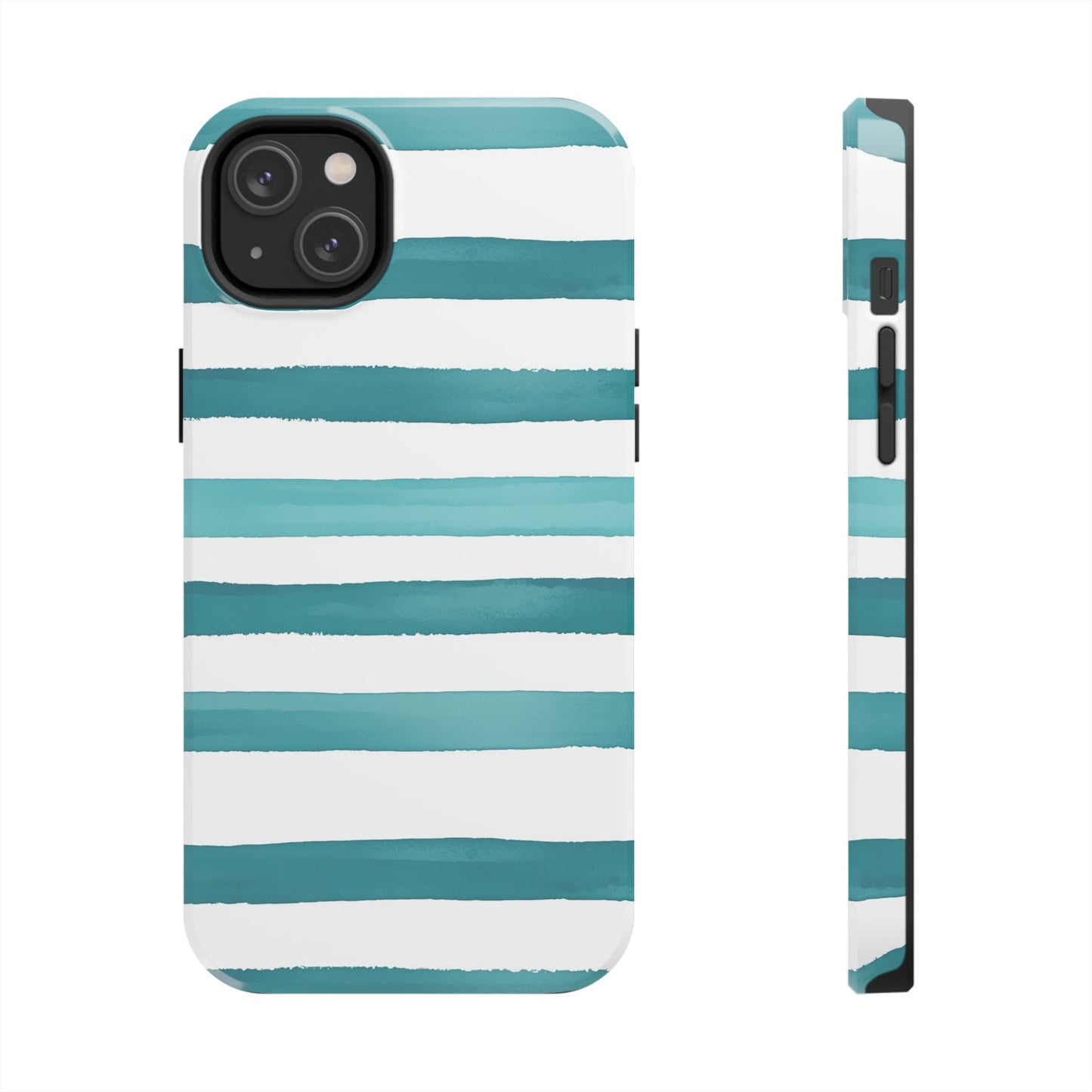Vibrant Lines | Teal Ocean Stripes