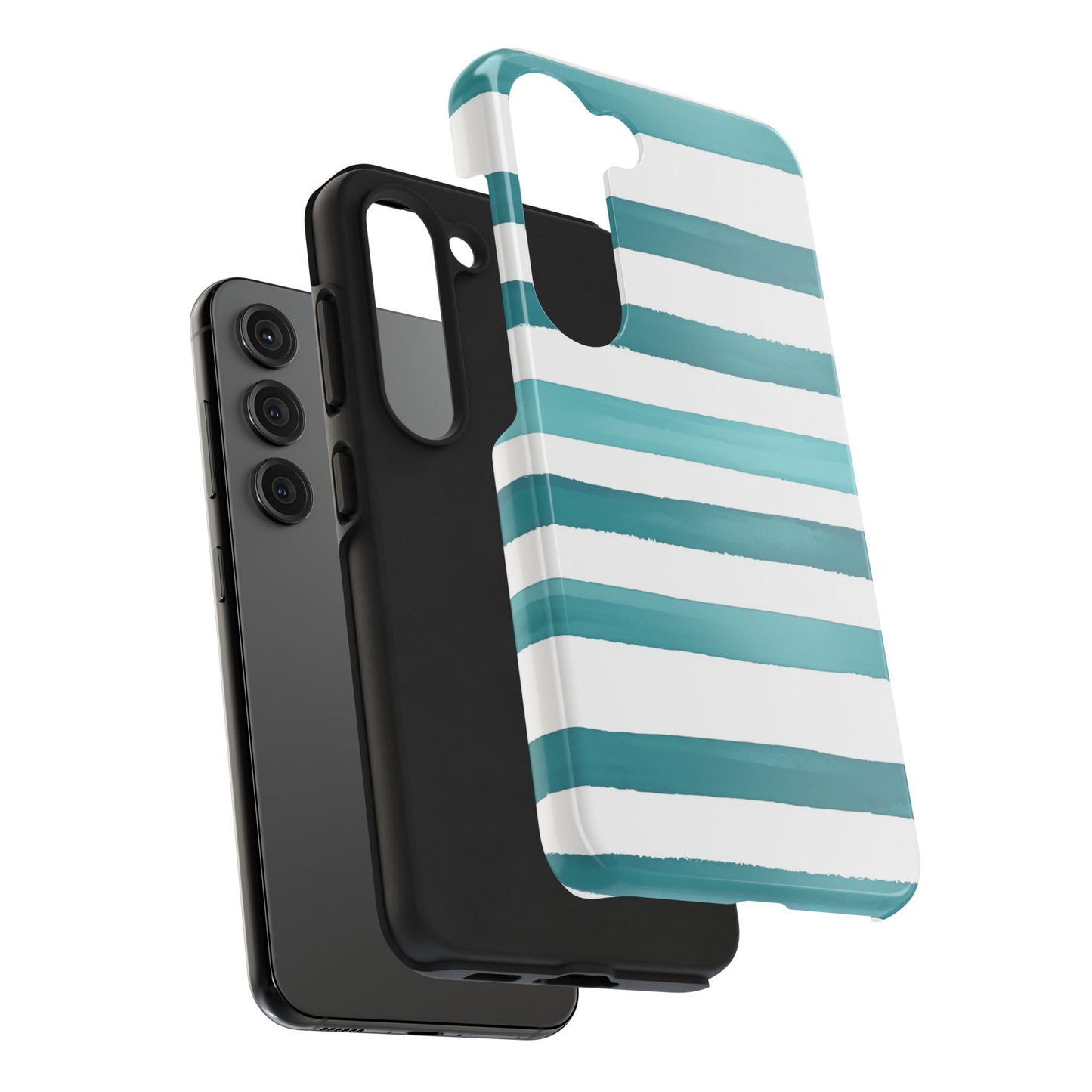 Vibrant Lines | Teal Ocean Stripes