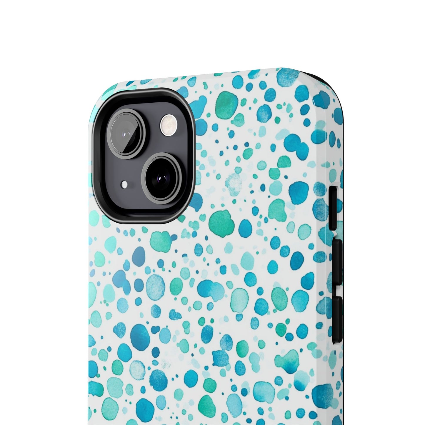 Trendy Spots | Aqua Watercolor Polka Dots
