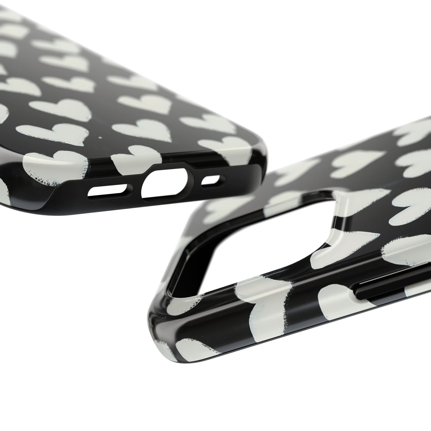 Love is in the Air | White Hearts on Black