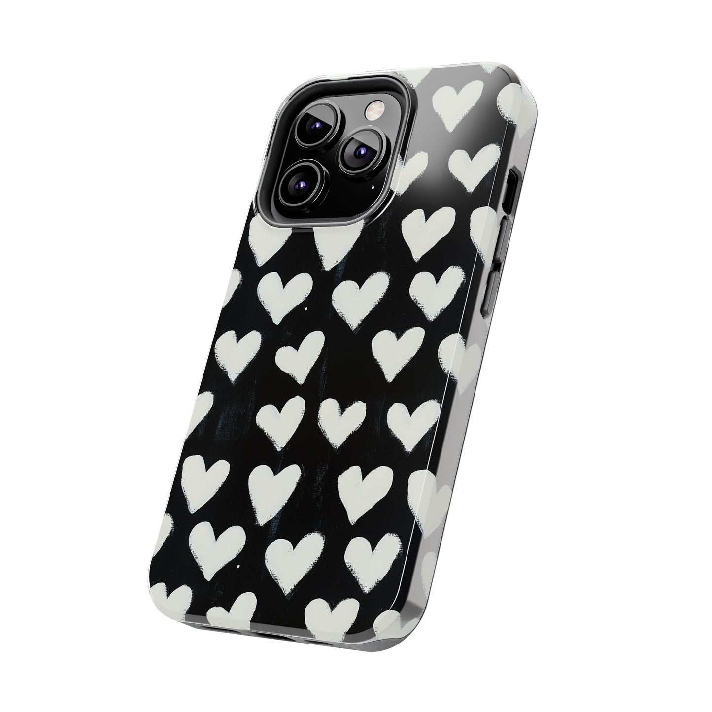 Love is in the Air | White Hearts on Black