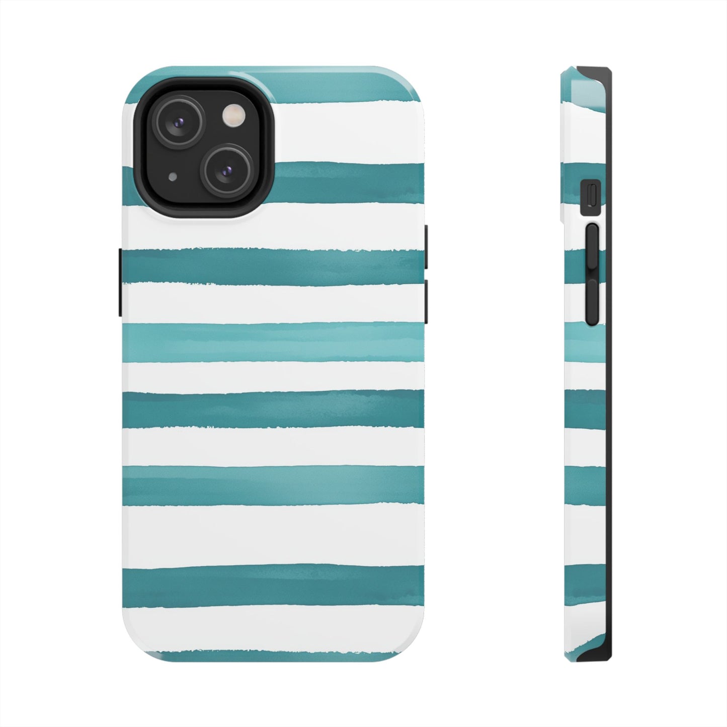 Vibrant Lines | Teal Ocean Stripes