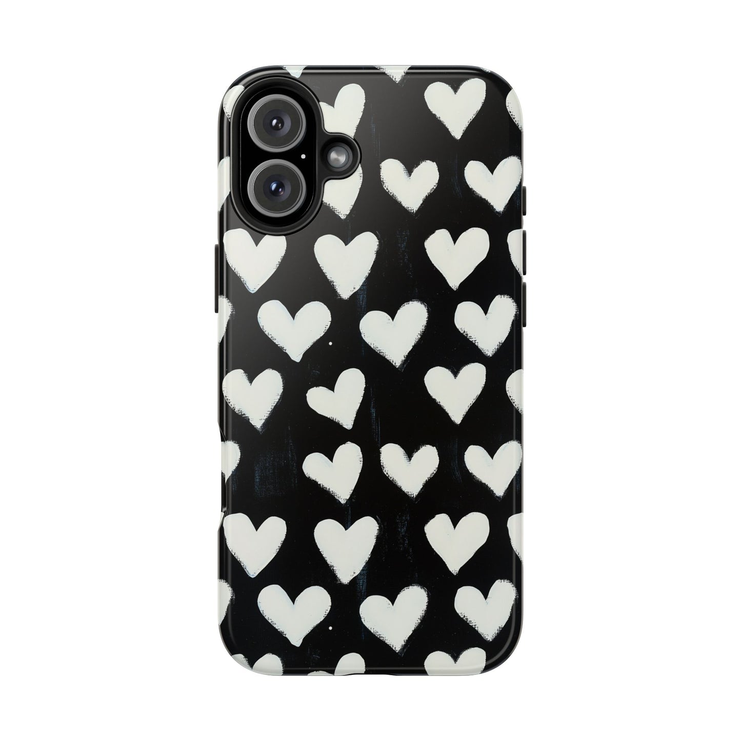 Love is in the Air | White Hearts on Black