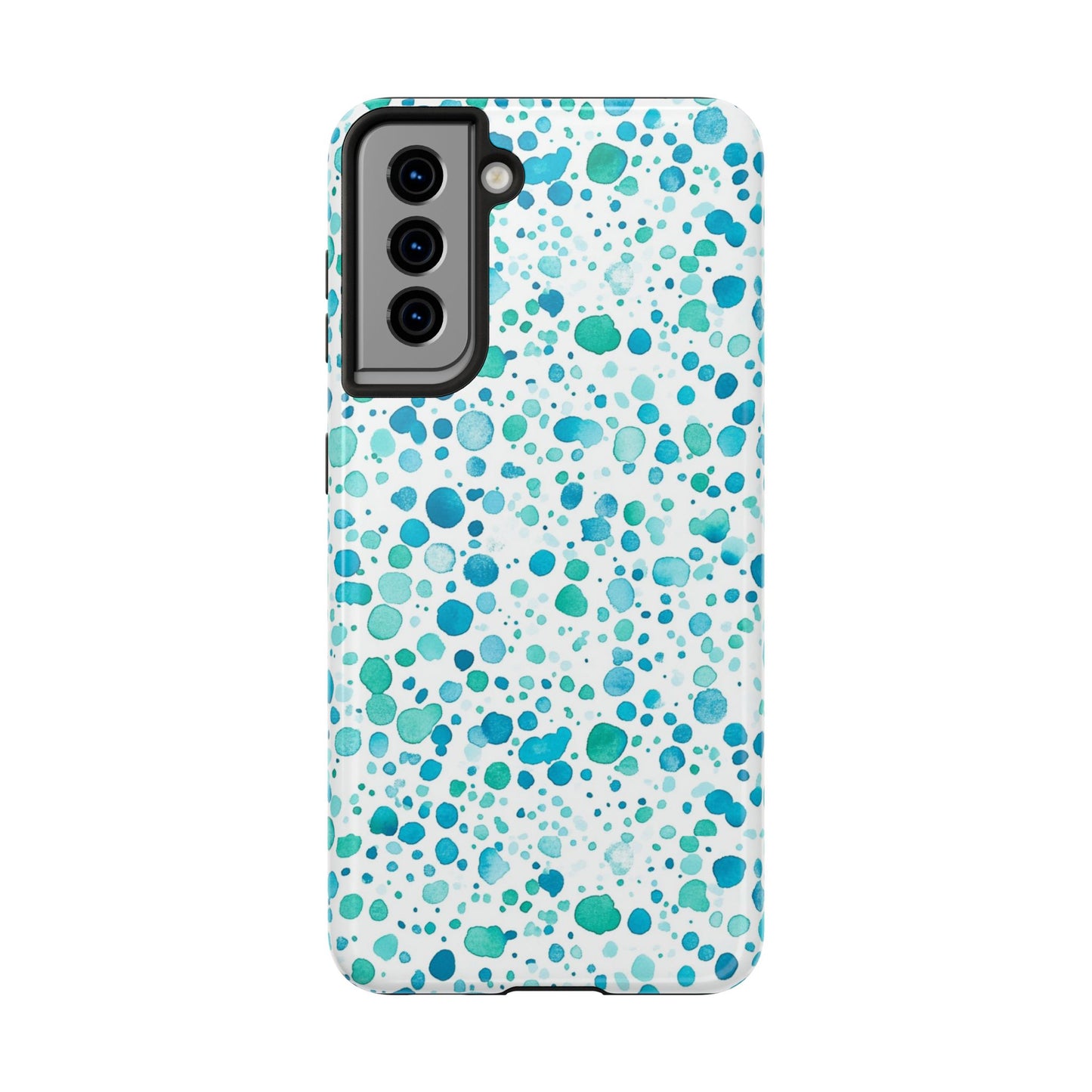 Trendy Spots | Aqua Watercolor Polka Dots