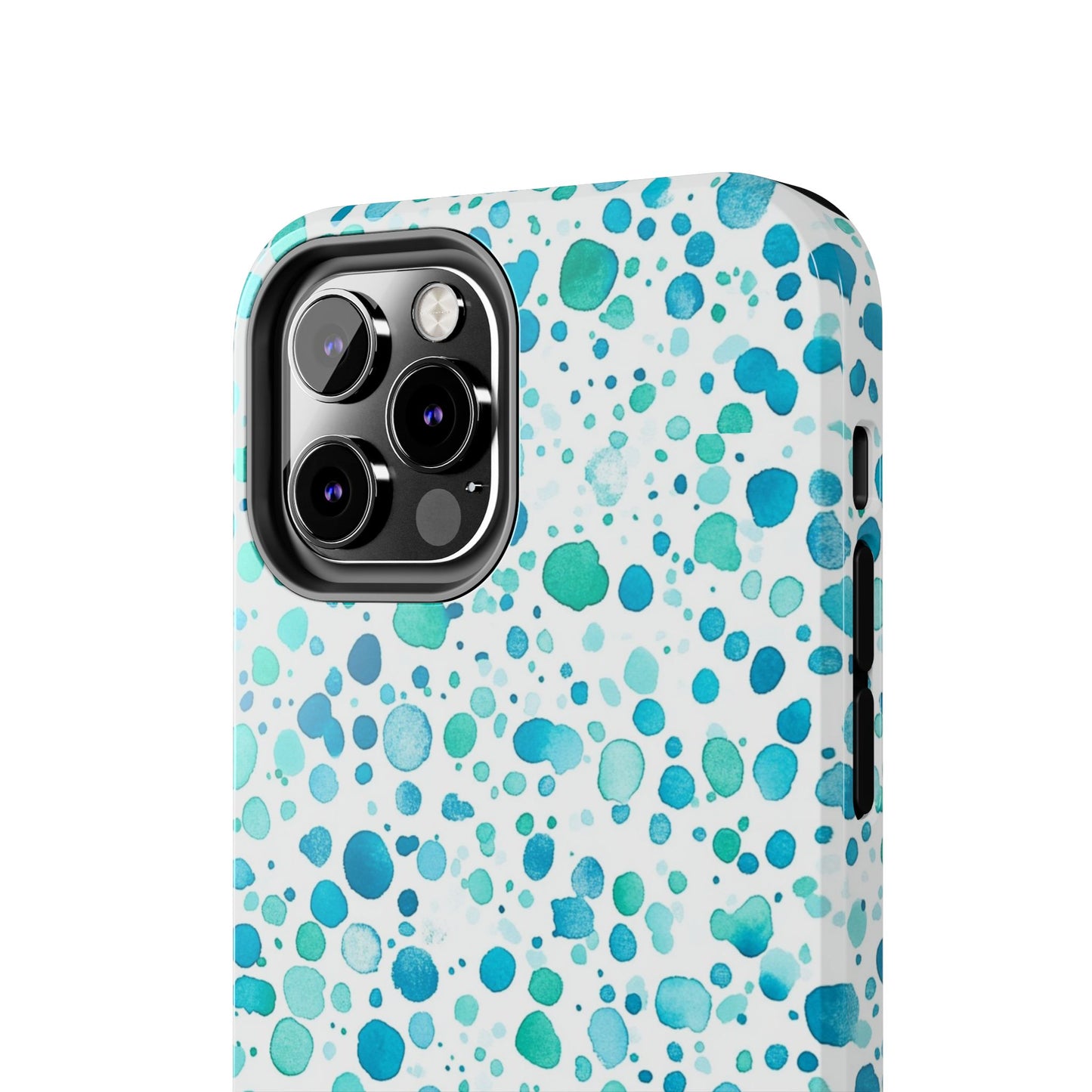Trendy Spots | Aqua Watercolor Polka Dots