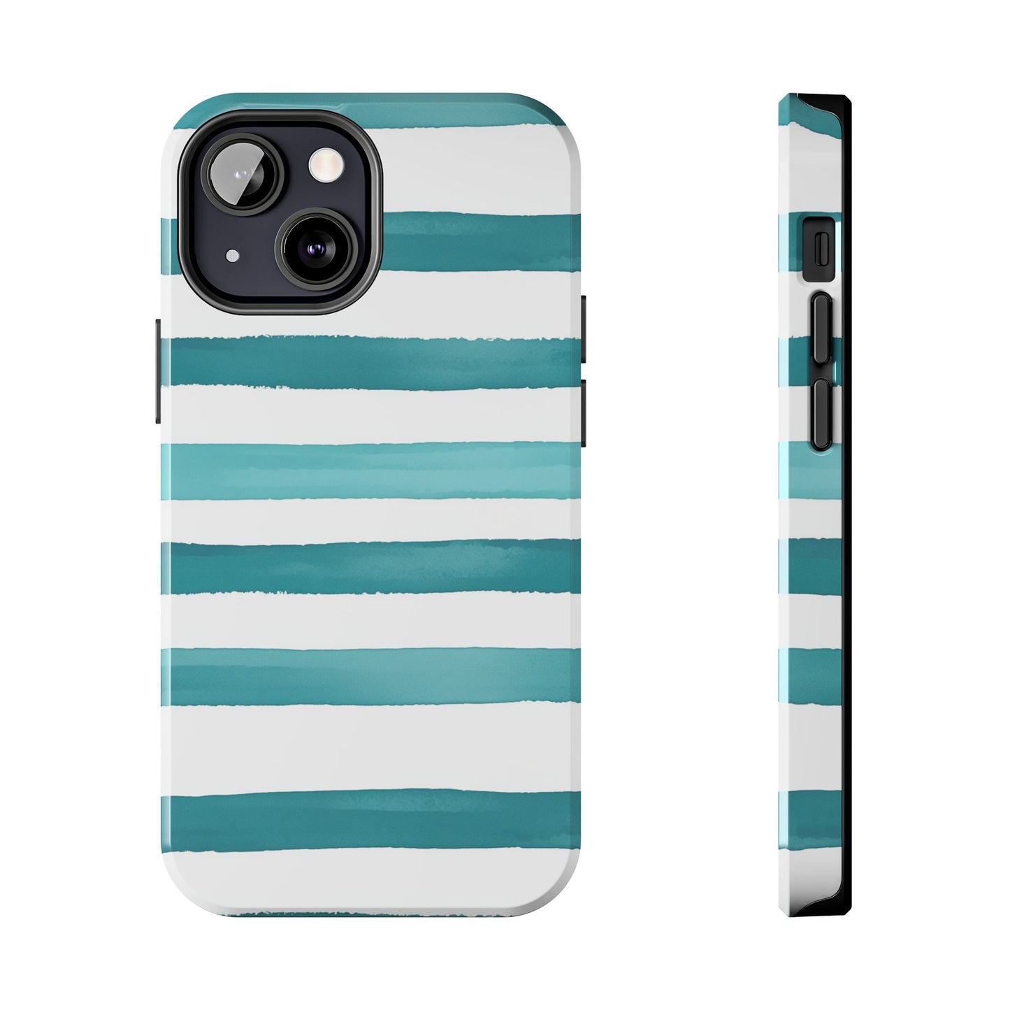 Vibrant Lines | Teal Ocean Stripes