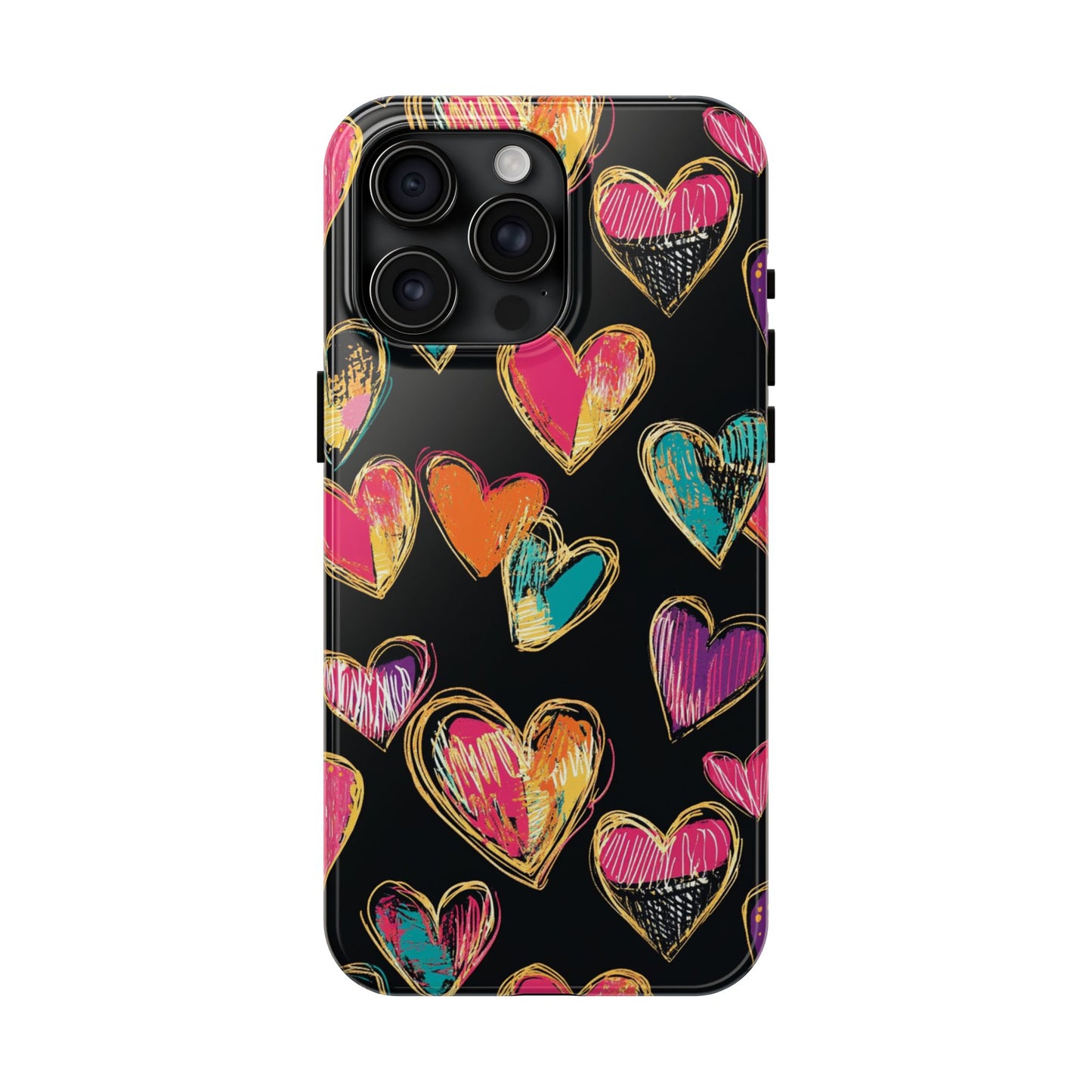 Love is in the Air | Colorful Chalk Hearts