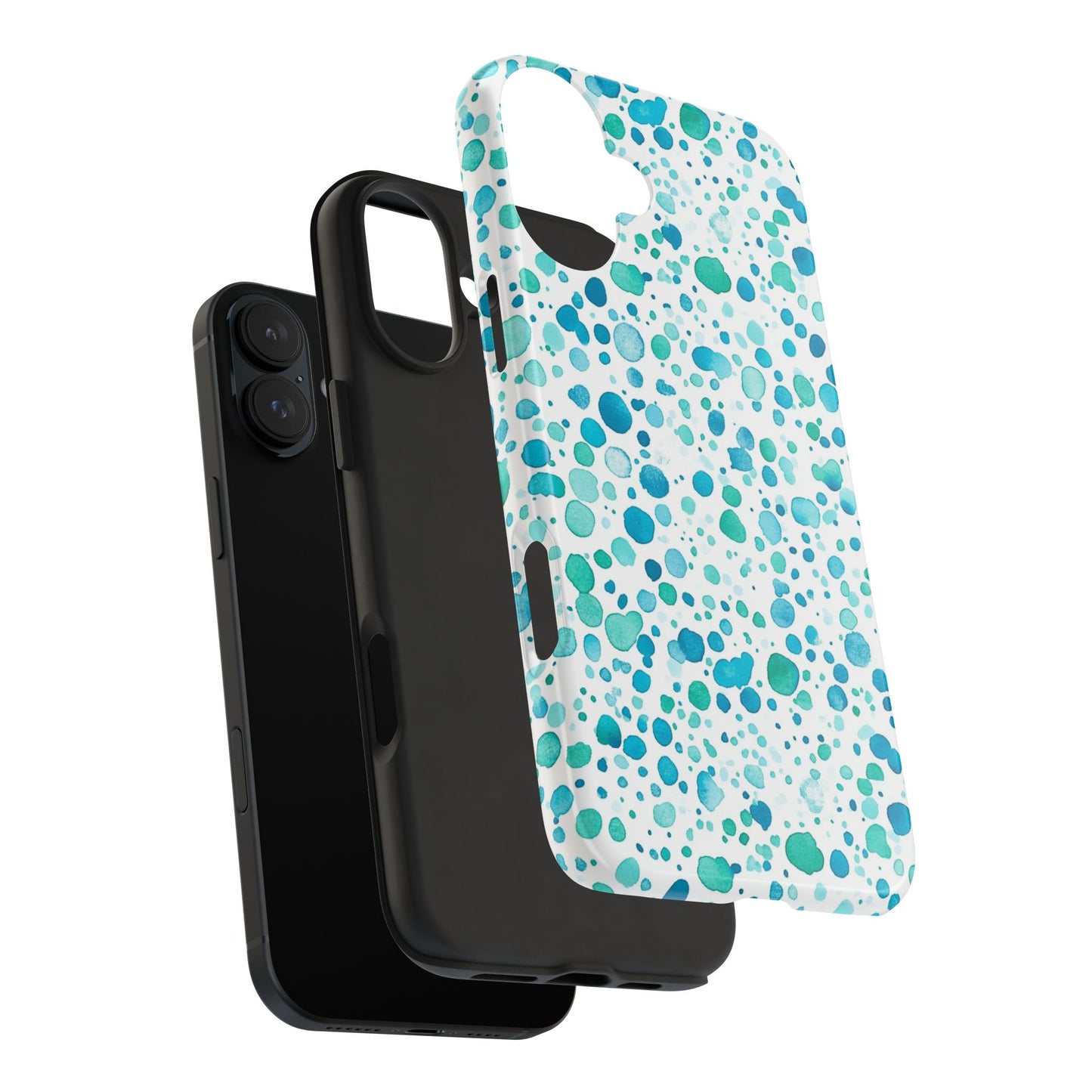 Trendy Spots | Aqua Watercolor Polka Dots