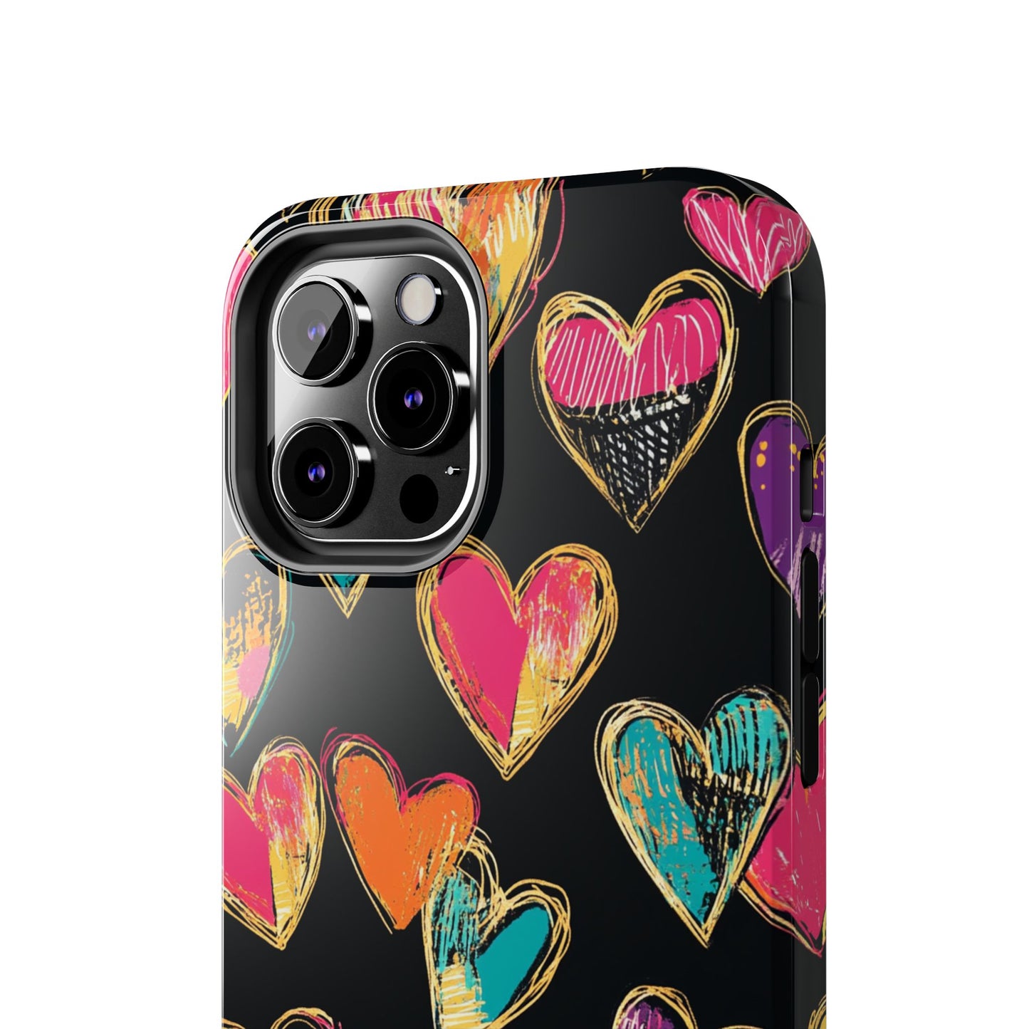 Love is in the Air | Colorful Chalk Hearts