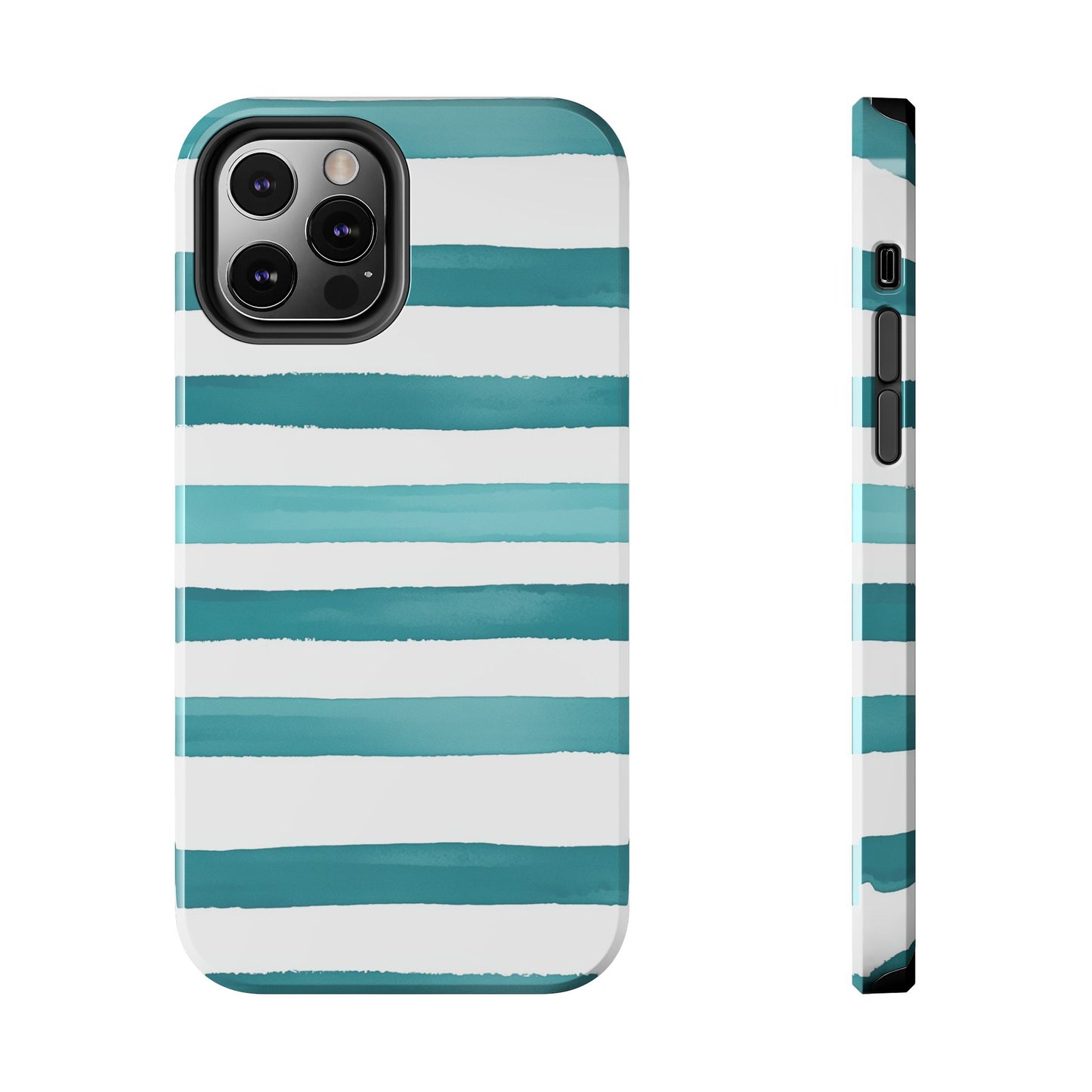 Vibrant Lines | Teal Ocean Stripes