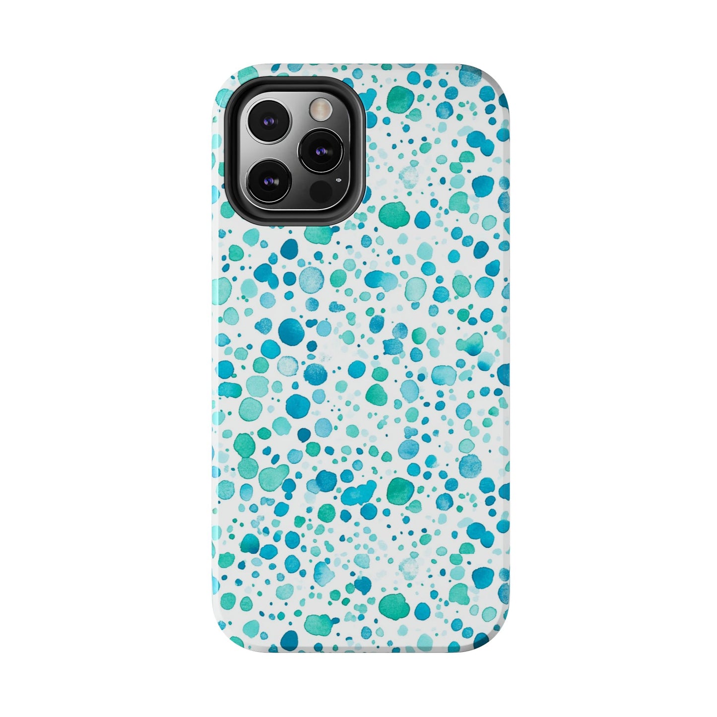 Trendy Spots | Aqua Watercolor Polka Dots