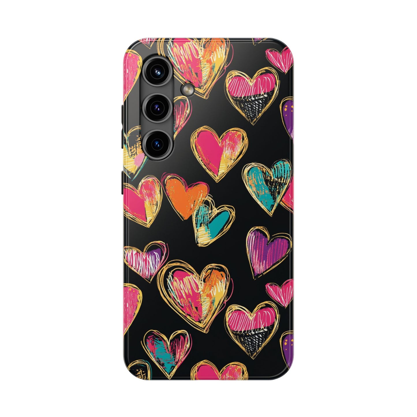 Love is in the Air | Colorful Chalk Hearts