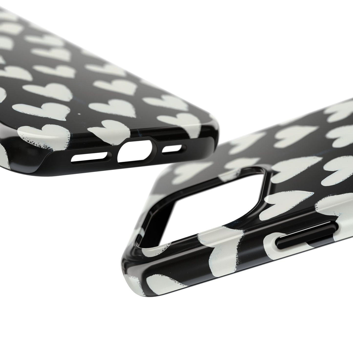 Love is in the Air | White Hearts on Black
