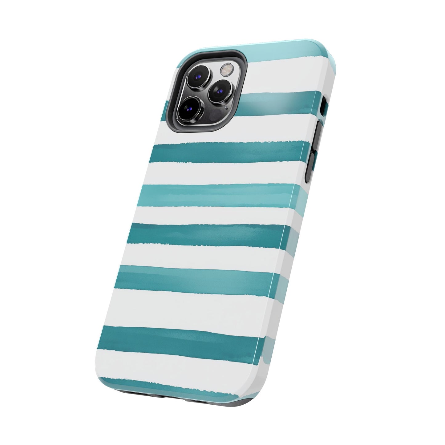 Vibrant Lines | Teal Ocean Stripes
