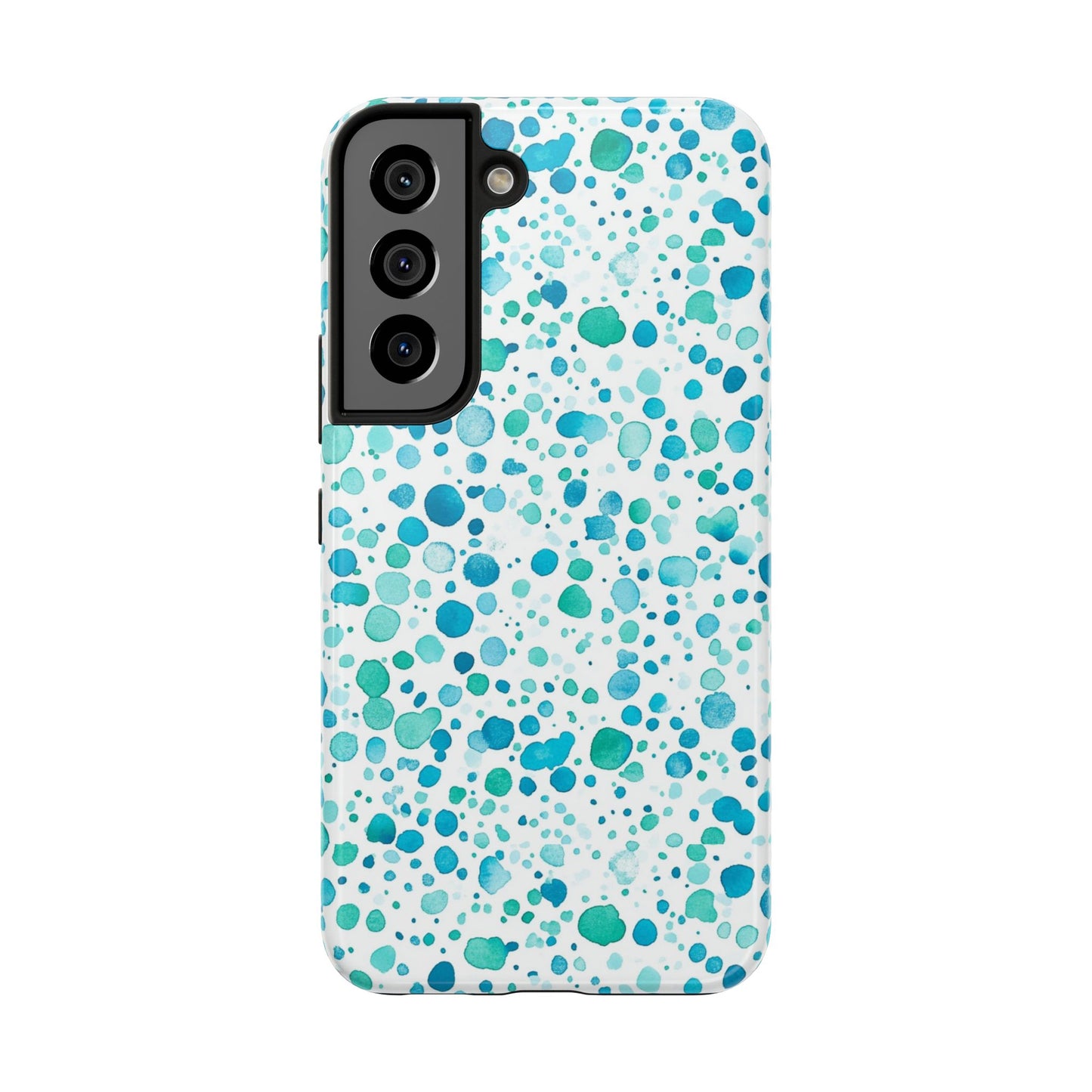 Trendy Spots | Aqua Watercolor Polka Dots