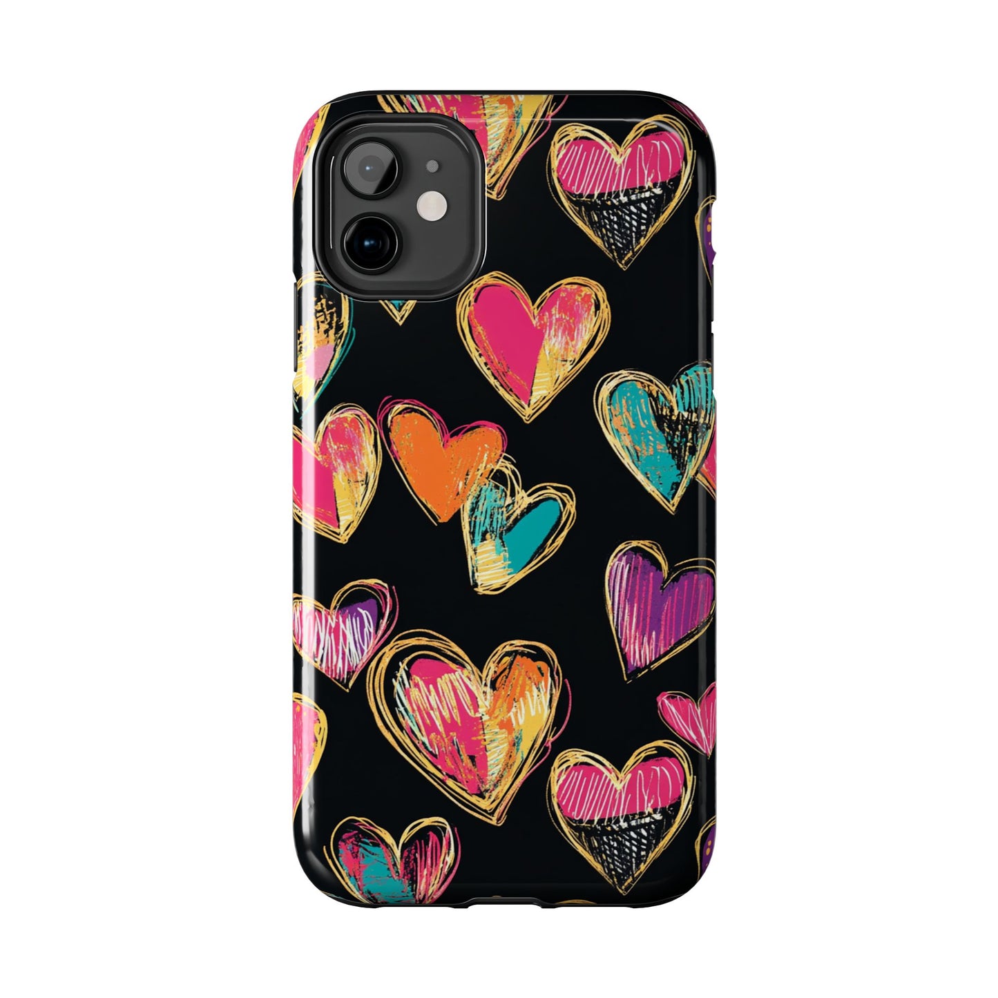 Love is in the Air | Colorful Chalk Hearts