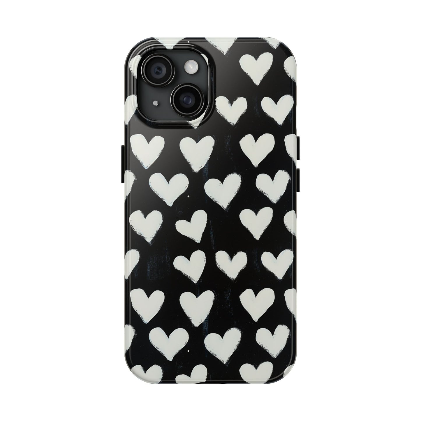Love is in the Air | White Hearts on Black
