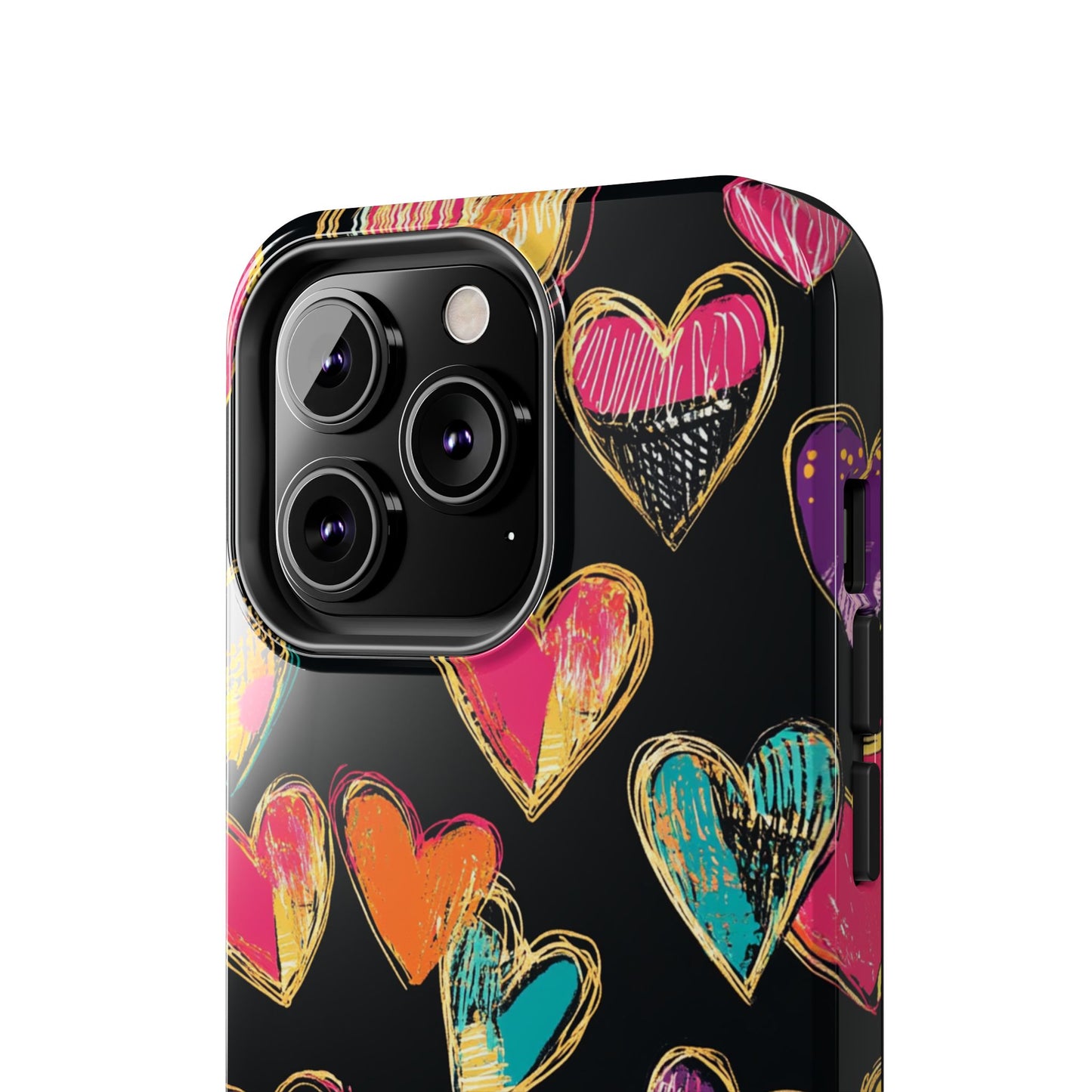 Love is in the Air | Colorful Chalk Hearts